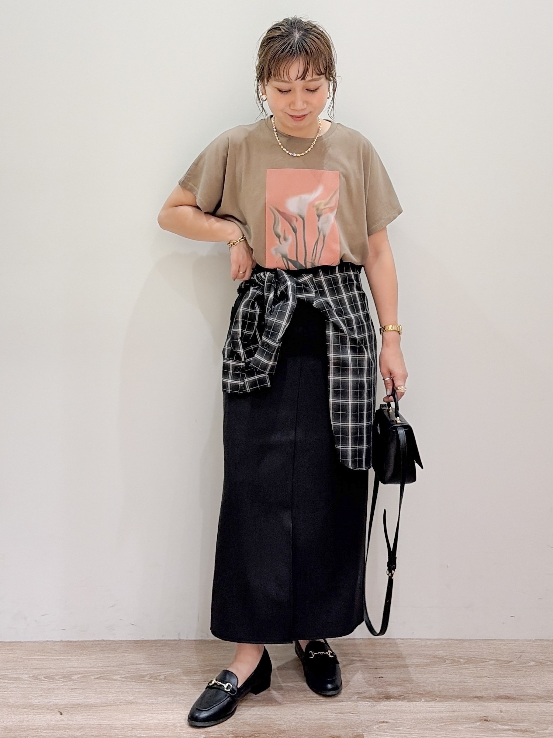 risayanさんの「OPAQUE.CLIP｜フォトプリントTシャツ【洗濯機OK】」を使ったコーディネート