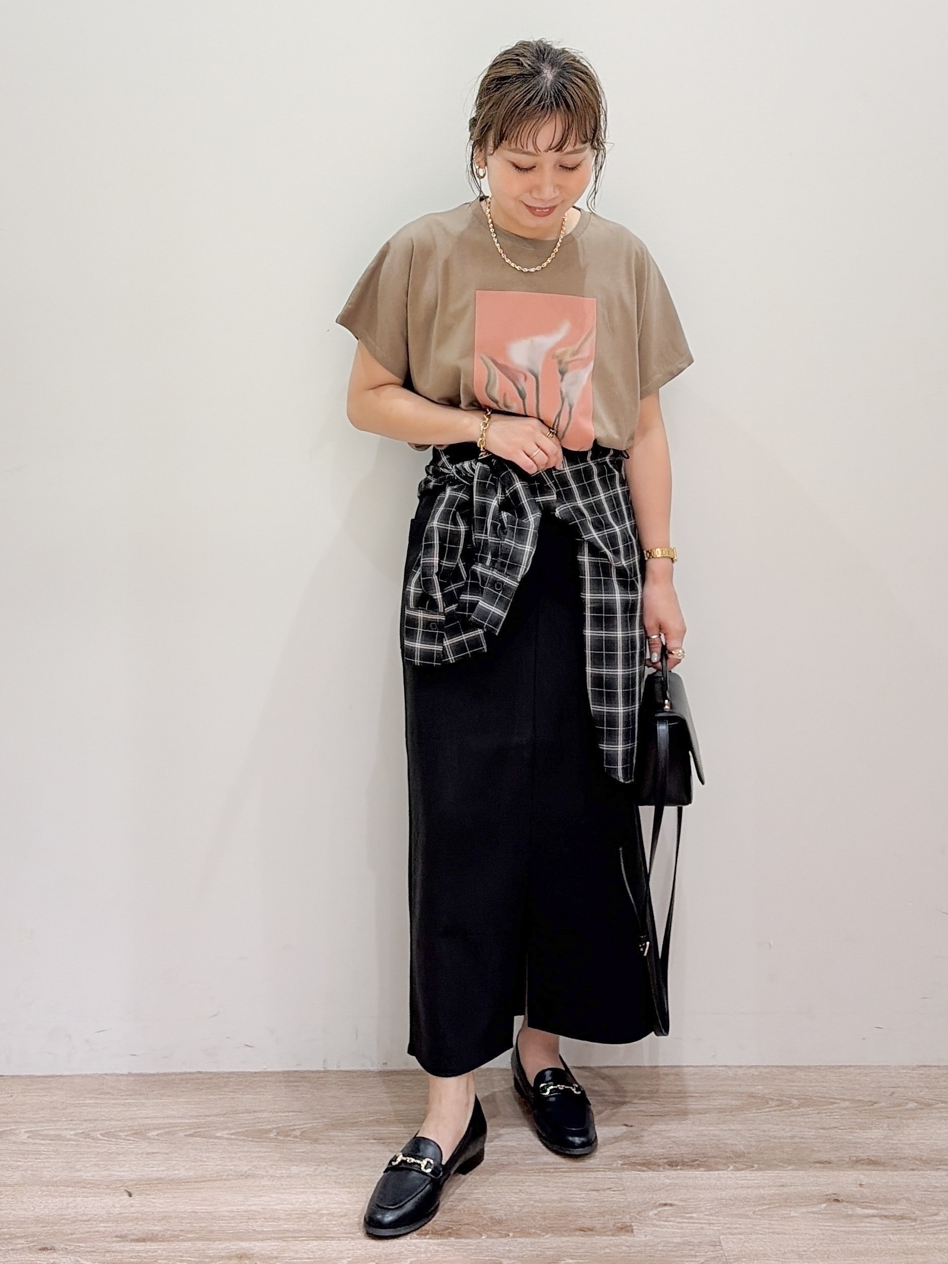 risayanさんの「OPAQUE.CLIP｜フォトプリントTシャツ【洗濯機OK】」を使ったコーディネート