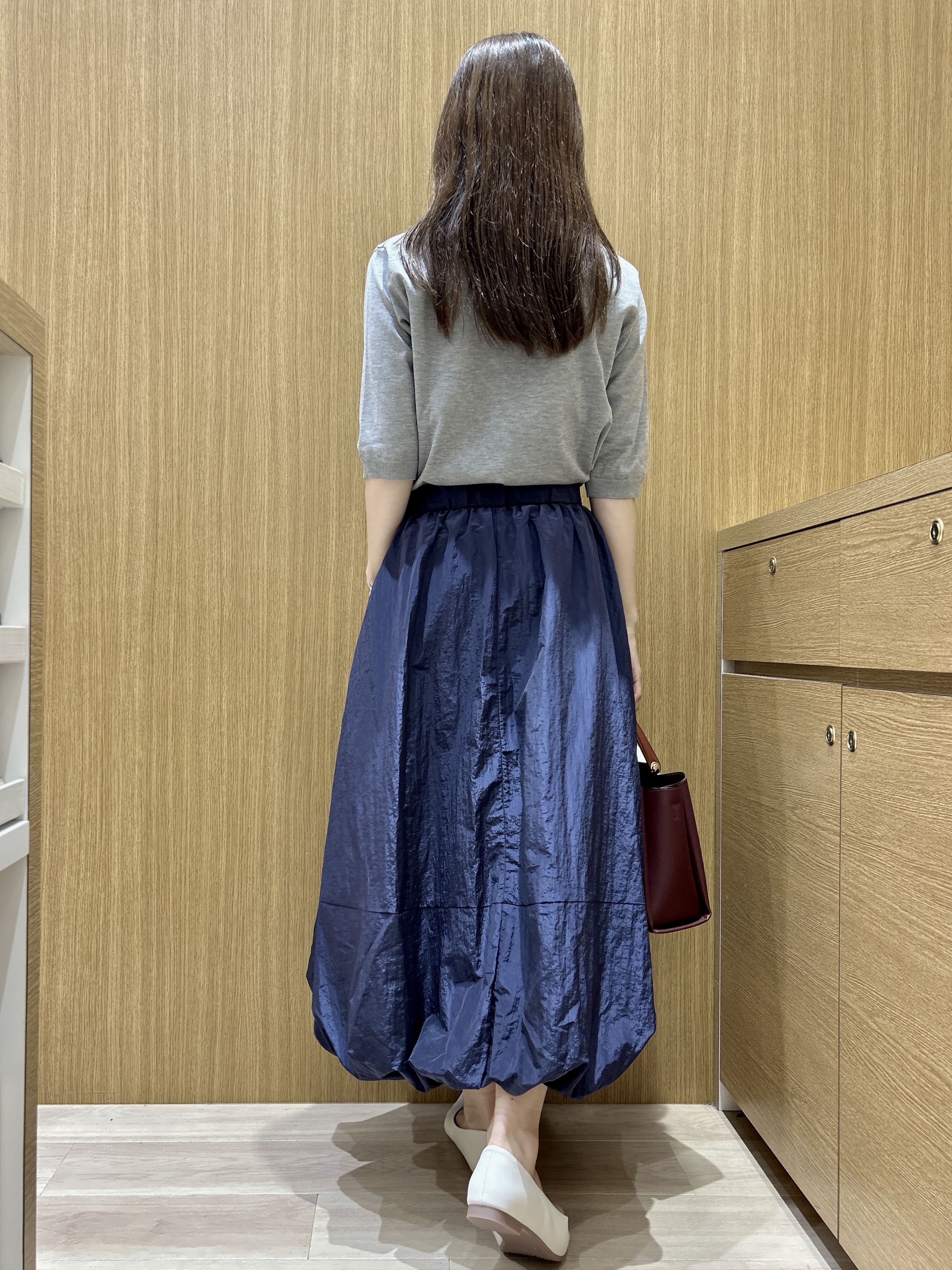 maiさんの「OPAQUE.CLIP｜【UVケア】フリルポロニット《洗濯機OK／抗ピル》」を使ったコーディネート