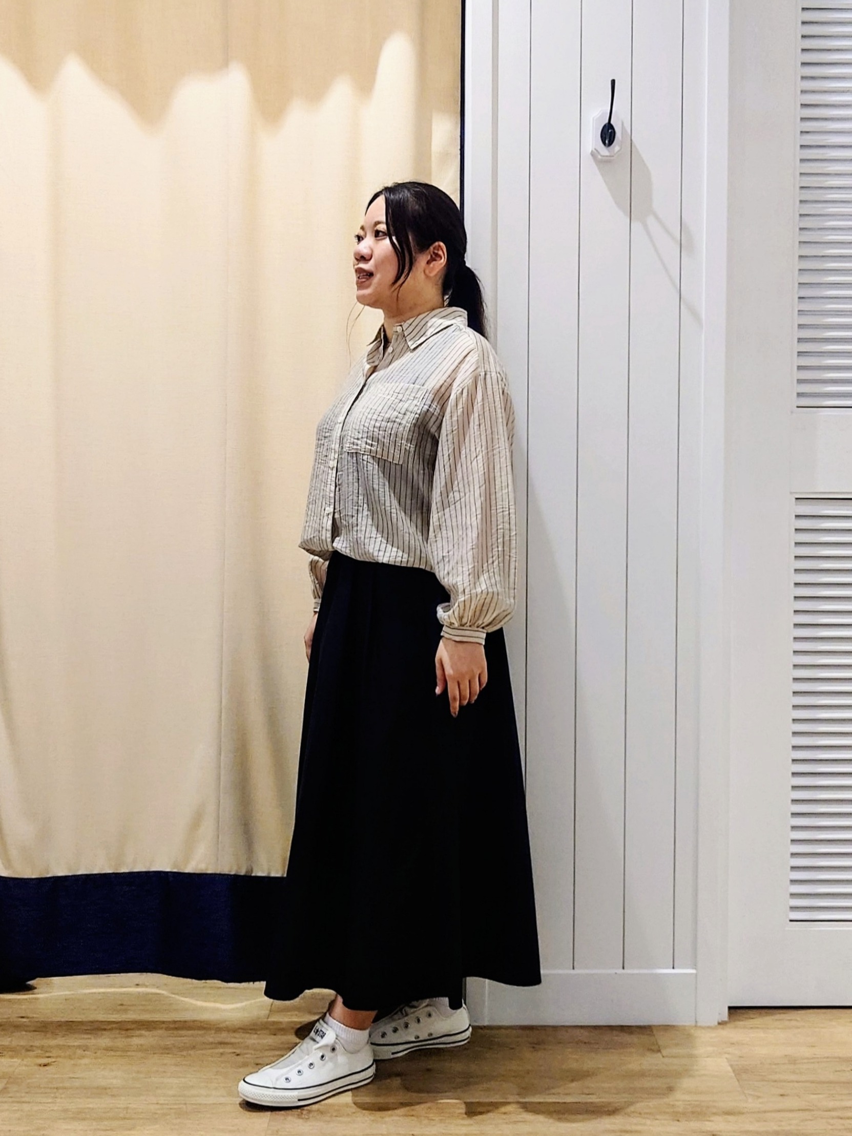 Haraさんの「Dessin｜シアーストライプドロストシャツ」を使ったコーディネート