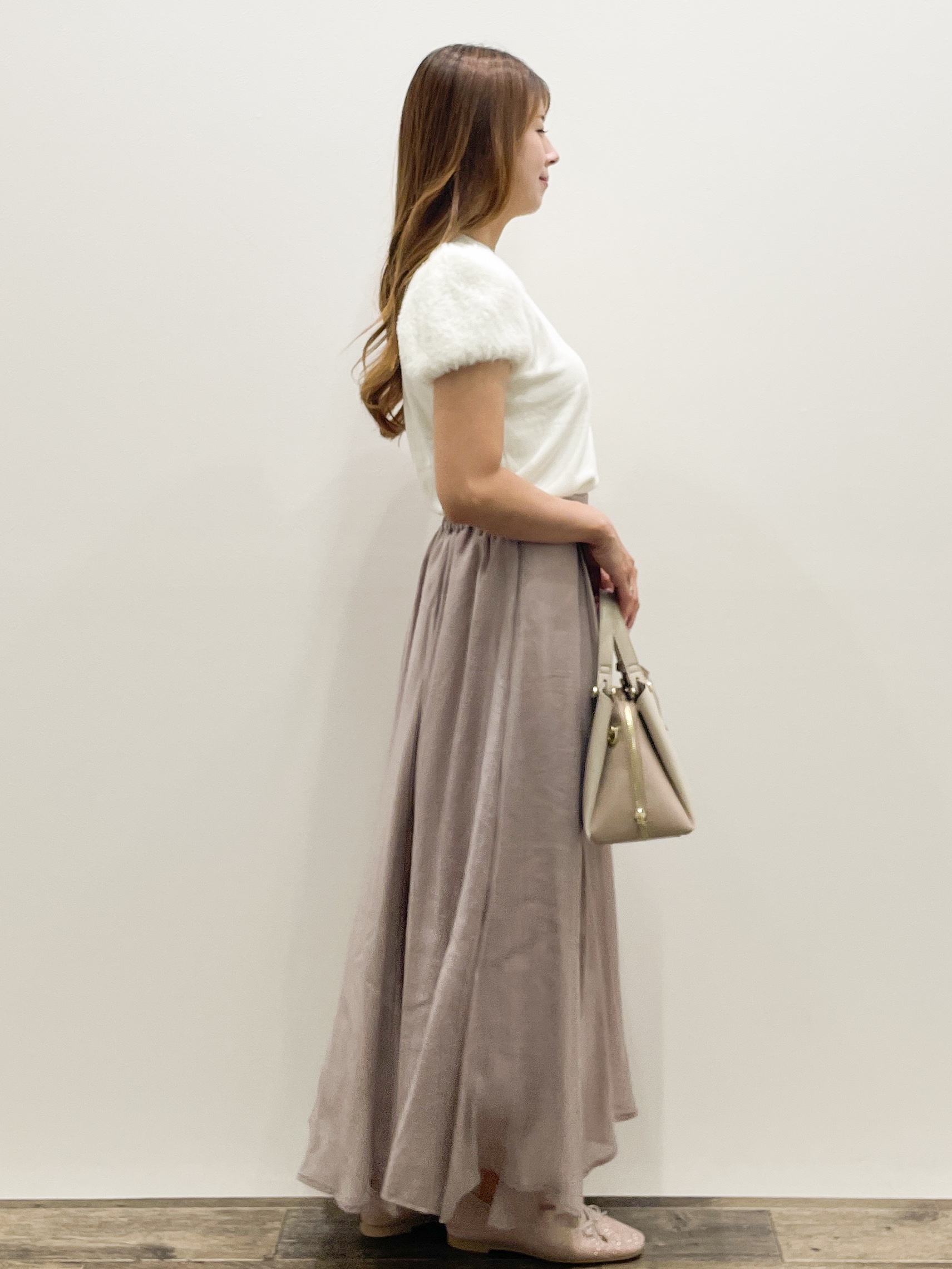 Asukaさんの「OPAQUE.CLIP｜フェザースリーブニット【洗濯機OK】」を使ったコーディネート