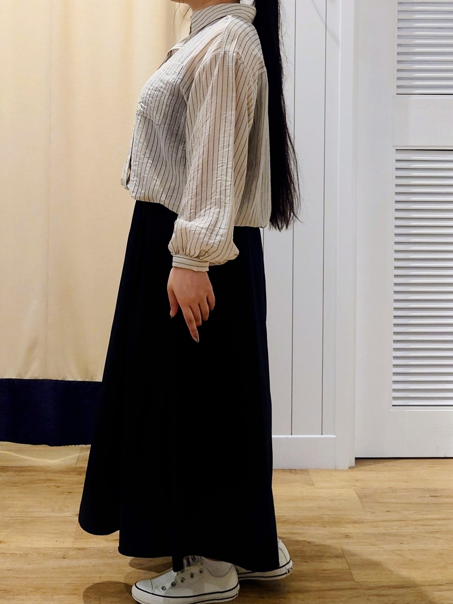 Haraさんの「Dessin｜シアーストライプドロストシャツ」を使ったコーディネート