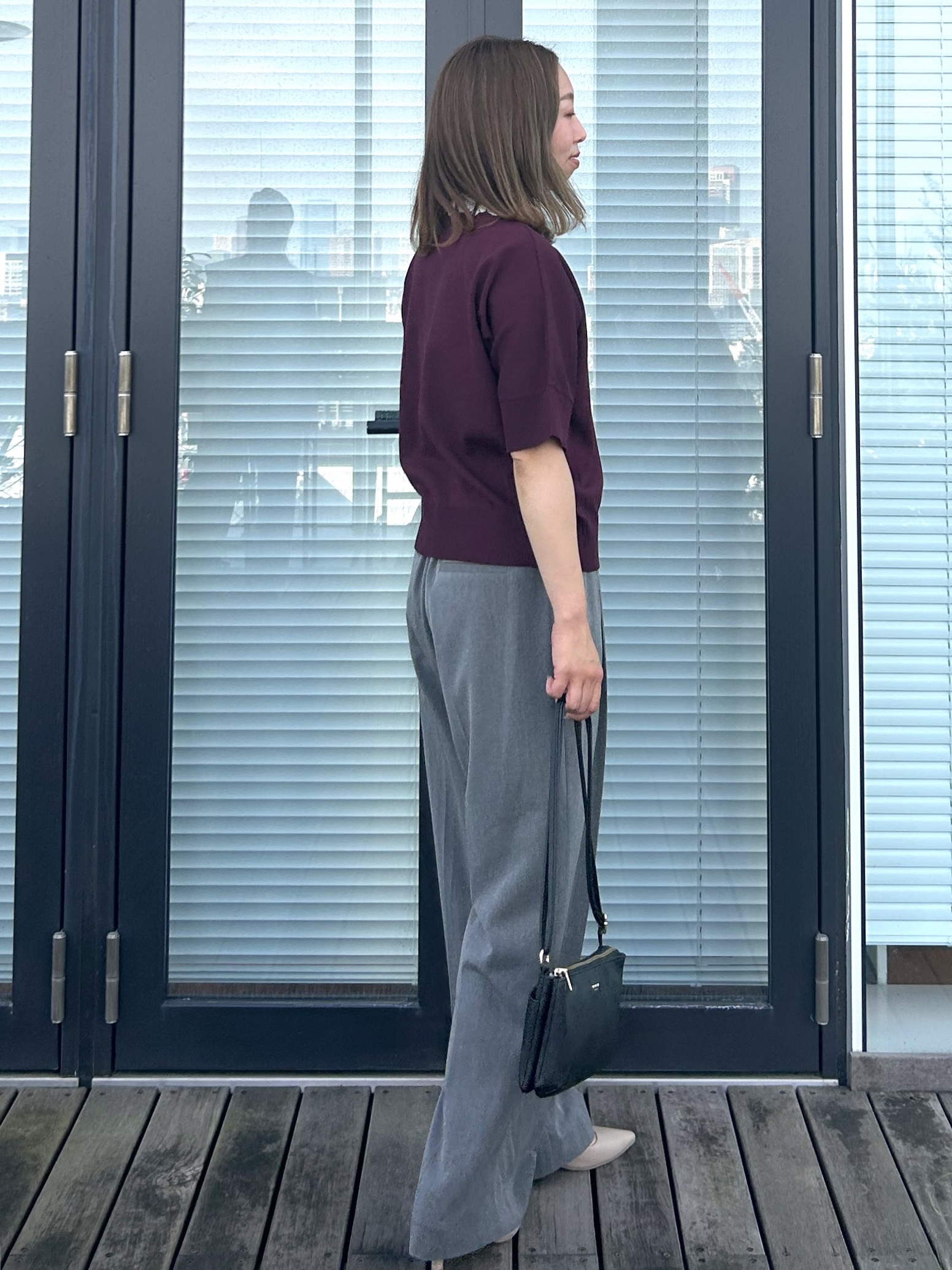 madokaさんの「OPAQUE.CLIP｜2WAY衿ドッキングニット《洗濯機OK》」を使ったコーディネート
