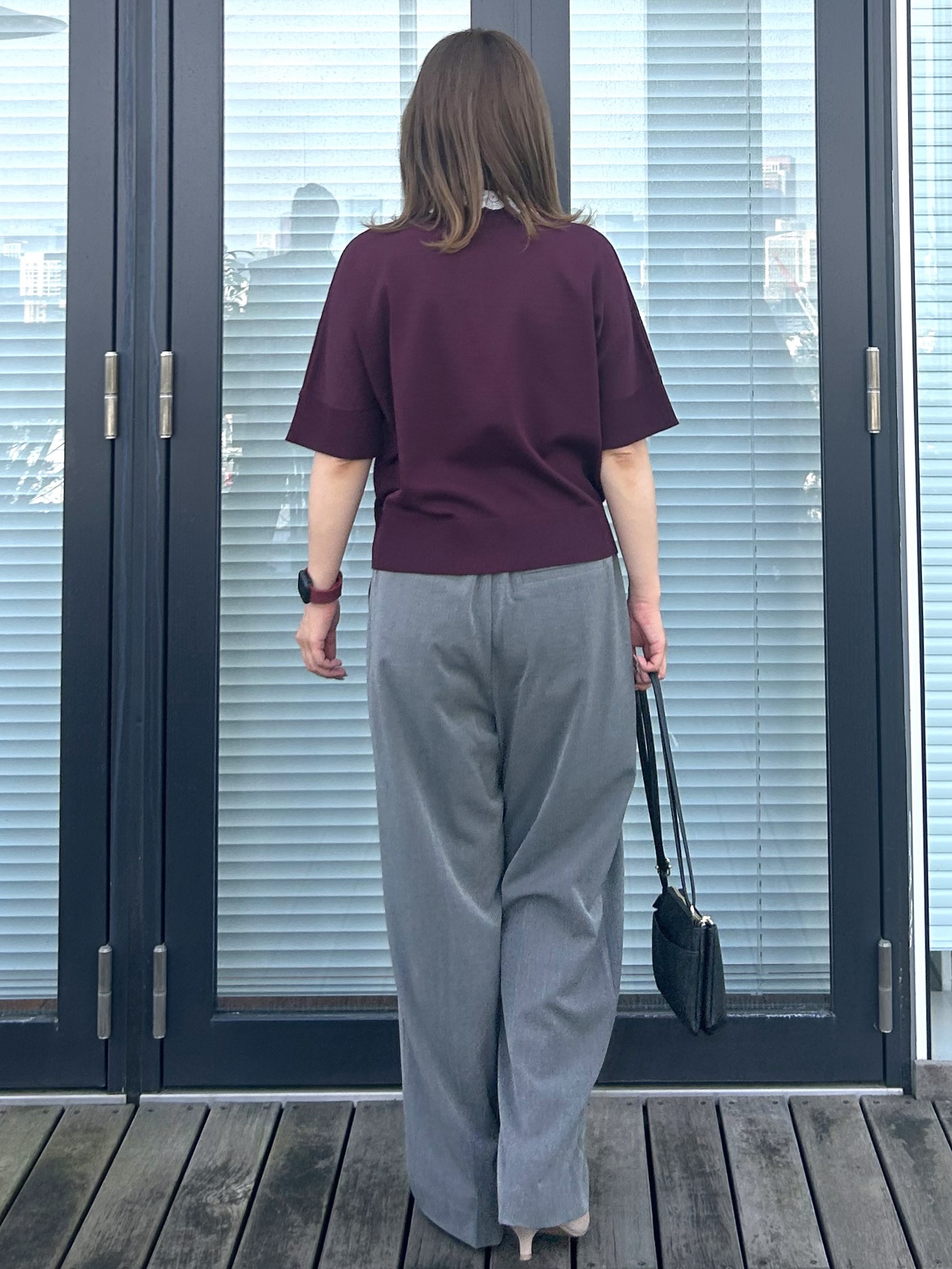 madokaさんの「OPAQUE.CLIP｜2WAY衿ドッキングニット《洗濯機OK》」を使ったコーディネート