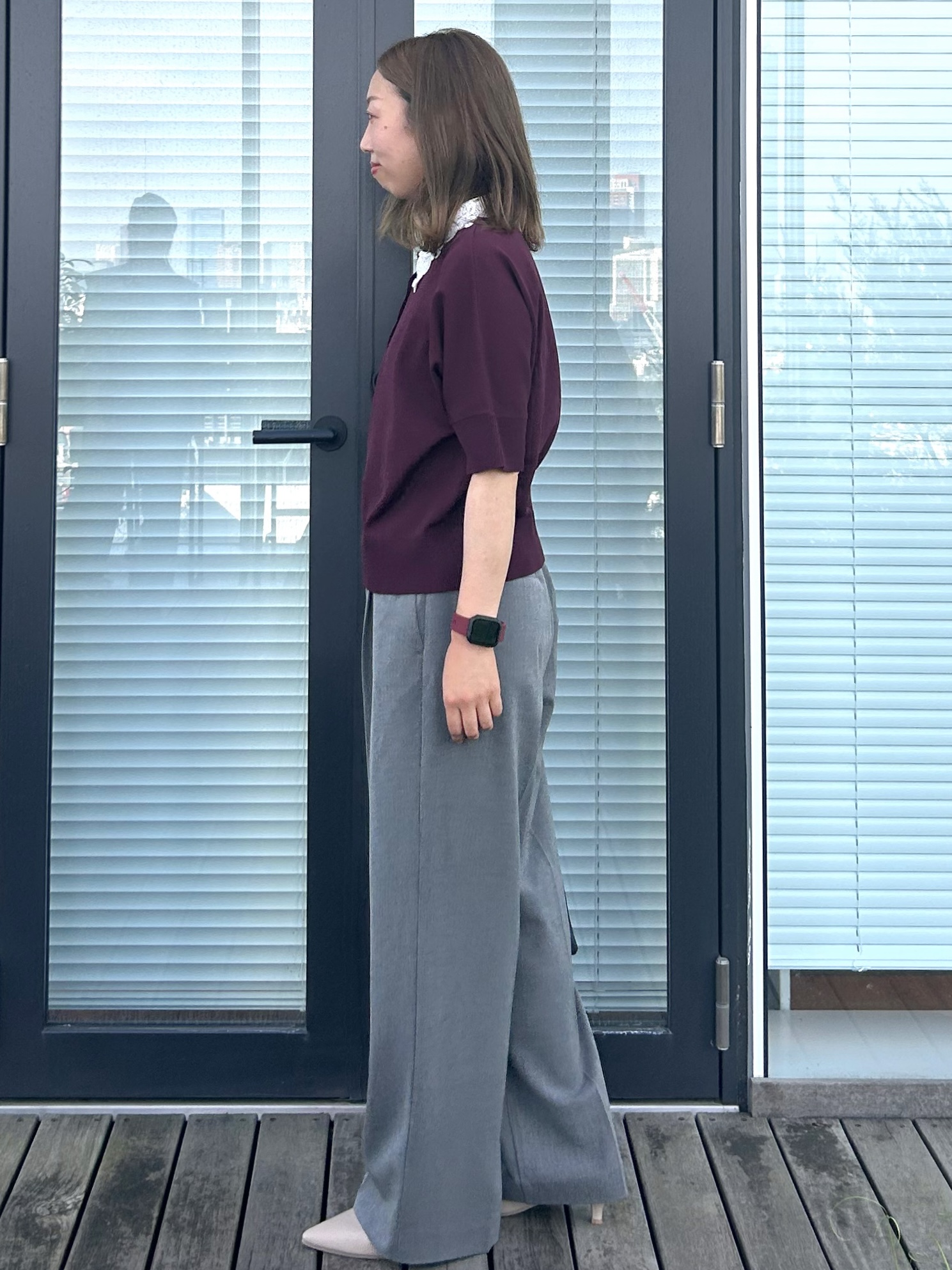 madokaさんの「OPAQUE.CLIP｜2WAY衿ドッキングニット《洗濯機OK》」を使ったコーディネート