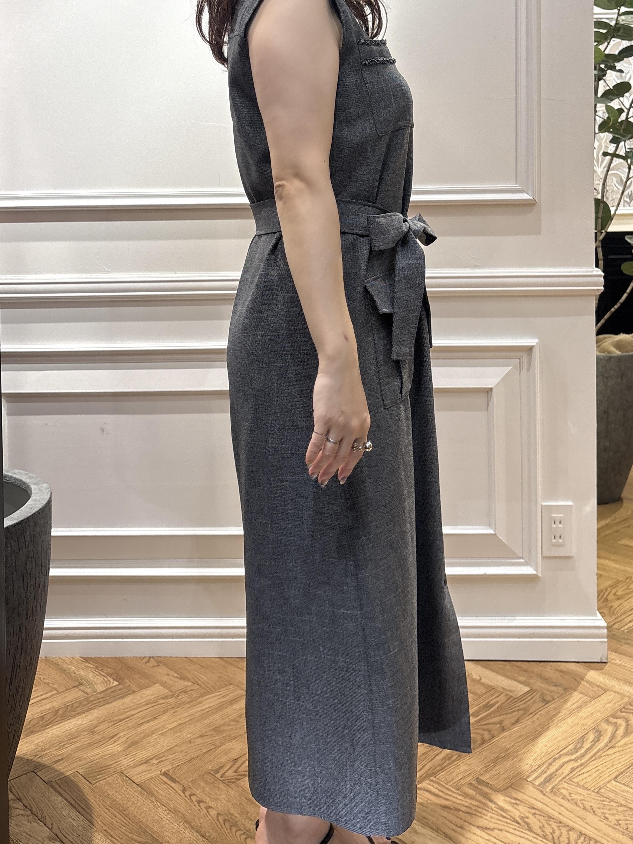 UDOさんの「DRESSTERIOR｜【ウォッシャブル】ツイードライクワンピース」を使ったコーディネート