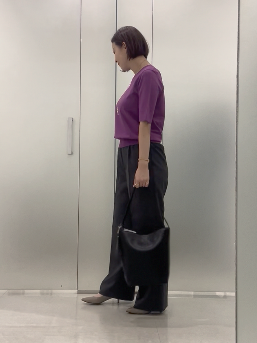 まどかさんの「UNTITLED｜【アンサンブル可/きれいめ/通勤】コンパクト5分袖ニット」を使ったコーディネート