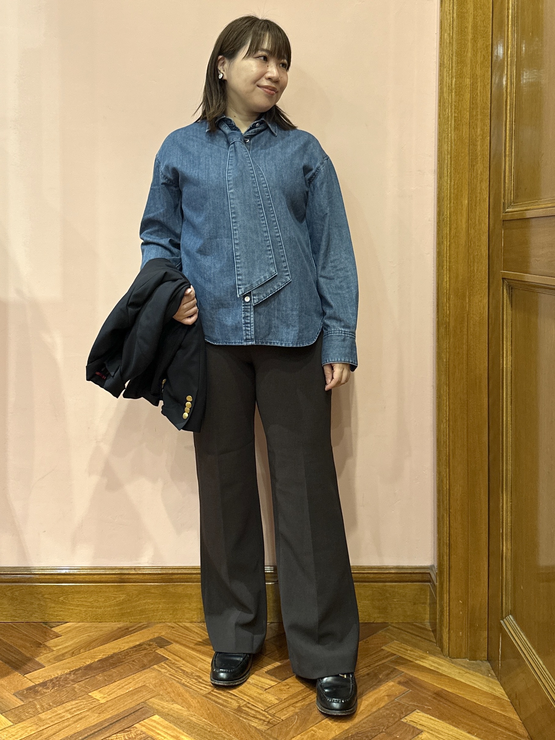 komatsuさんの「DRESSTERIOR｜ウールブレンドWブレストジャケット」を使ったコーディネート