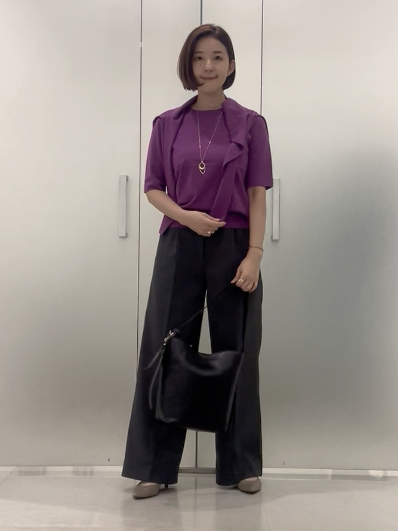 まどかさんの「UNTITLED｜【アンサンブル可能/秋羽織り】コンパクトニットカーディガン」を使ったコーディネート