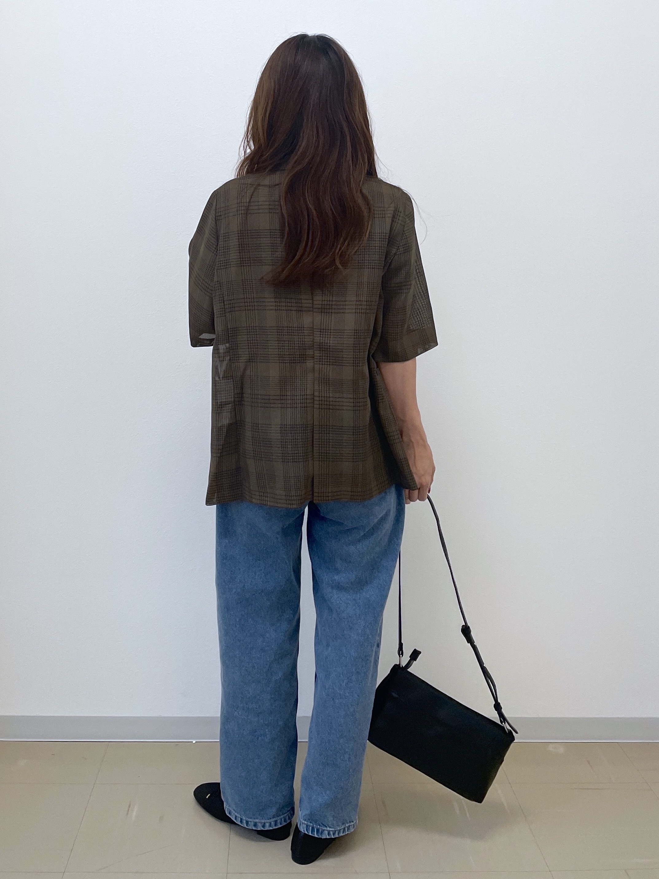 Akiさんの「OPAQUE.CLIP｜メッシュテーラードジャケット／チェック柄アソート【洗濯機OK】」を使ったコーディネート