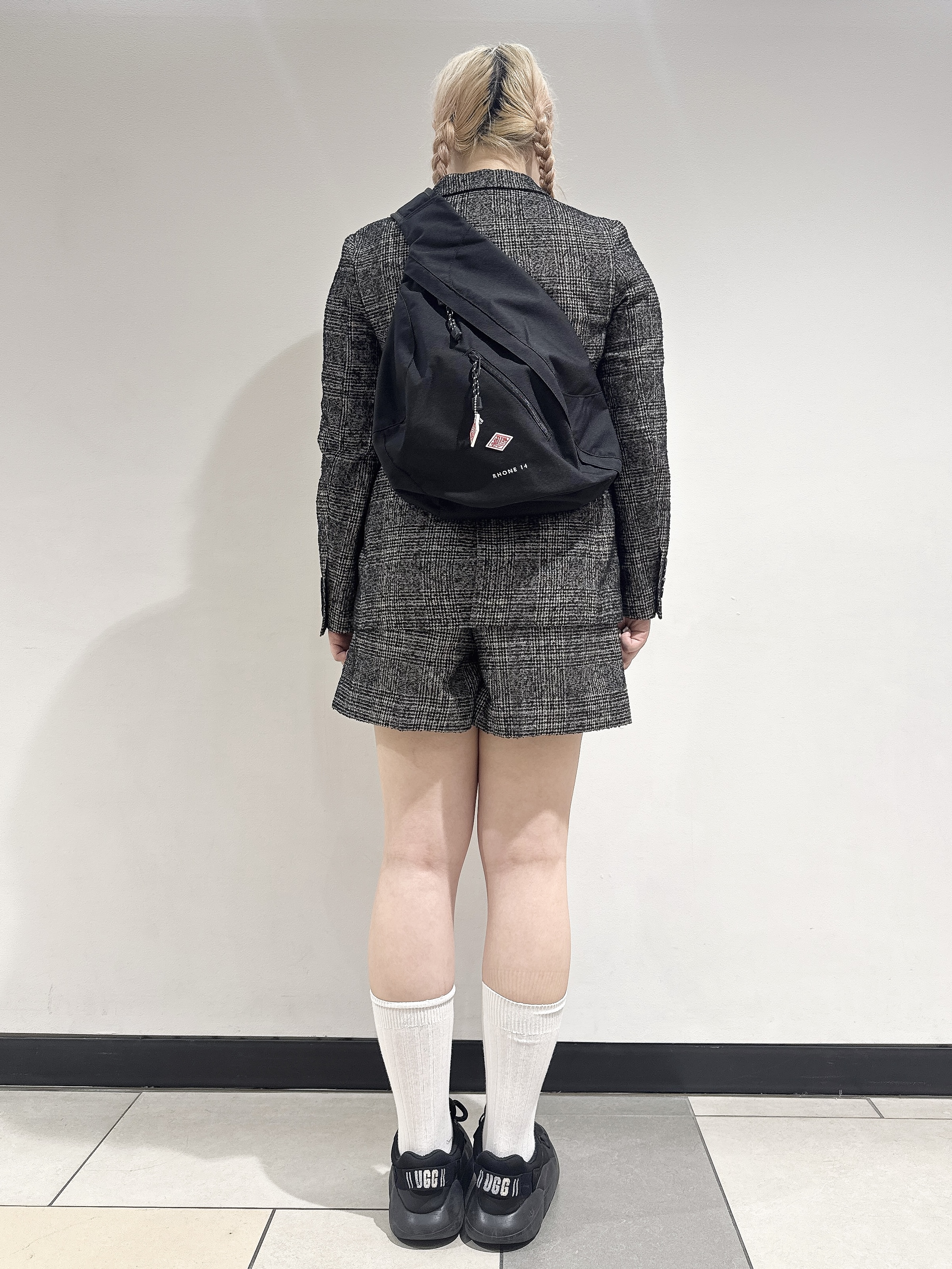なかもとあきさんの「DRESSTERIOR｜【セットアップ可能】ループグレンチェックダブルジャケット」を使ったコーディネート