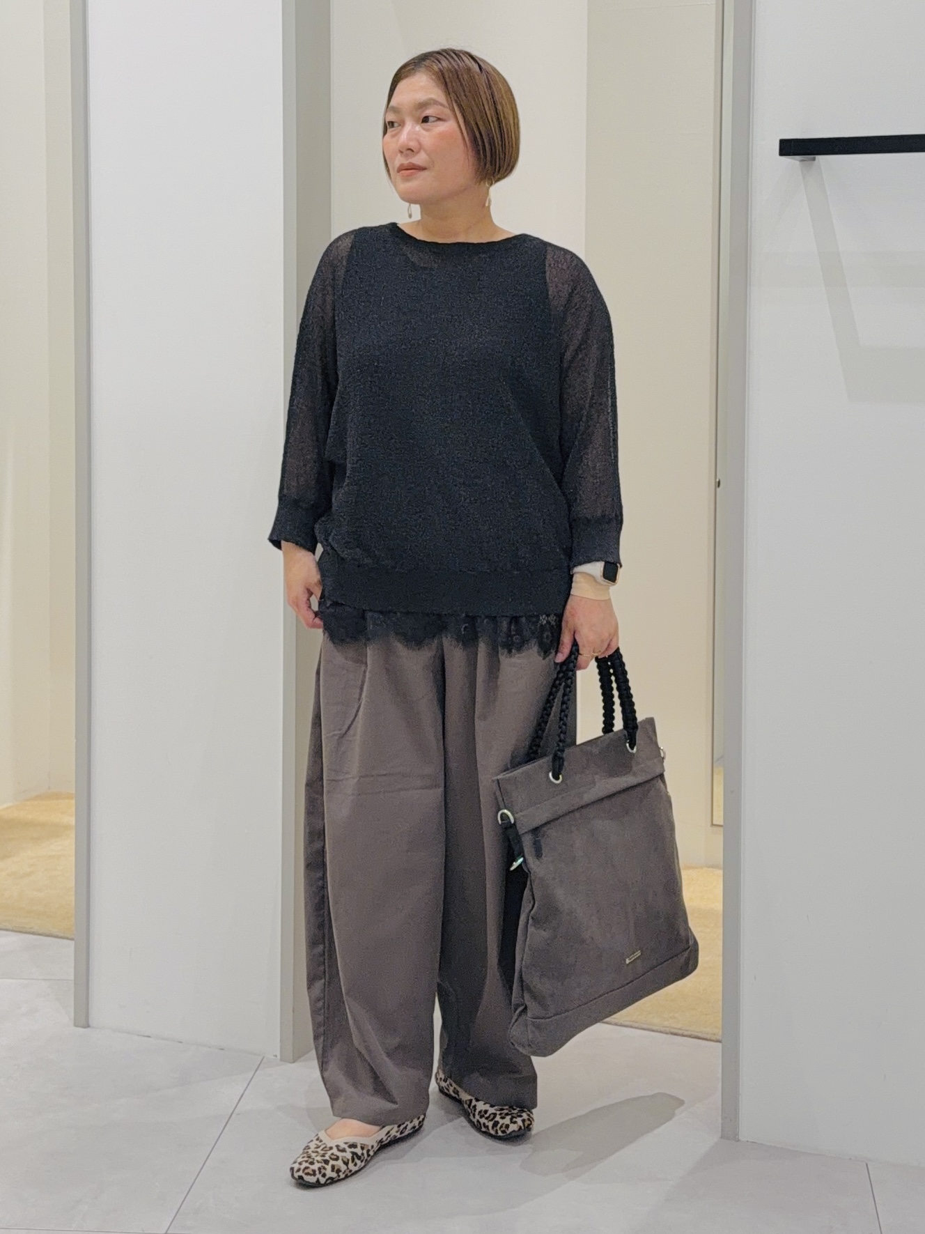 タナさんの「THE SHOP TK｜【冷房対策に】しぼしぼカーディガン」を使ったコーディネート