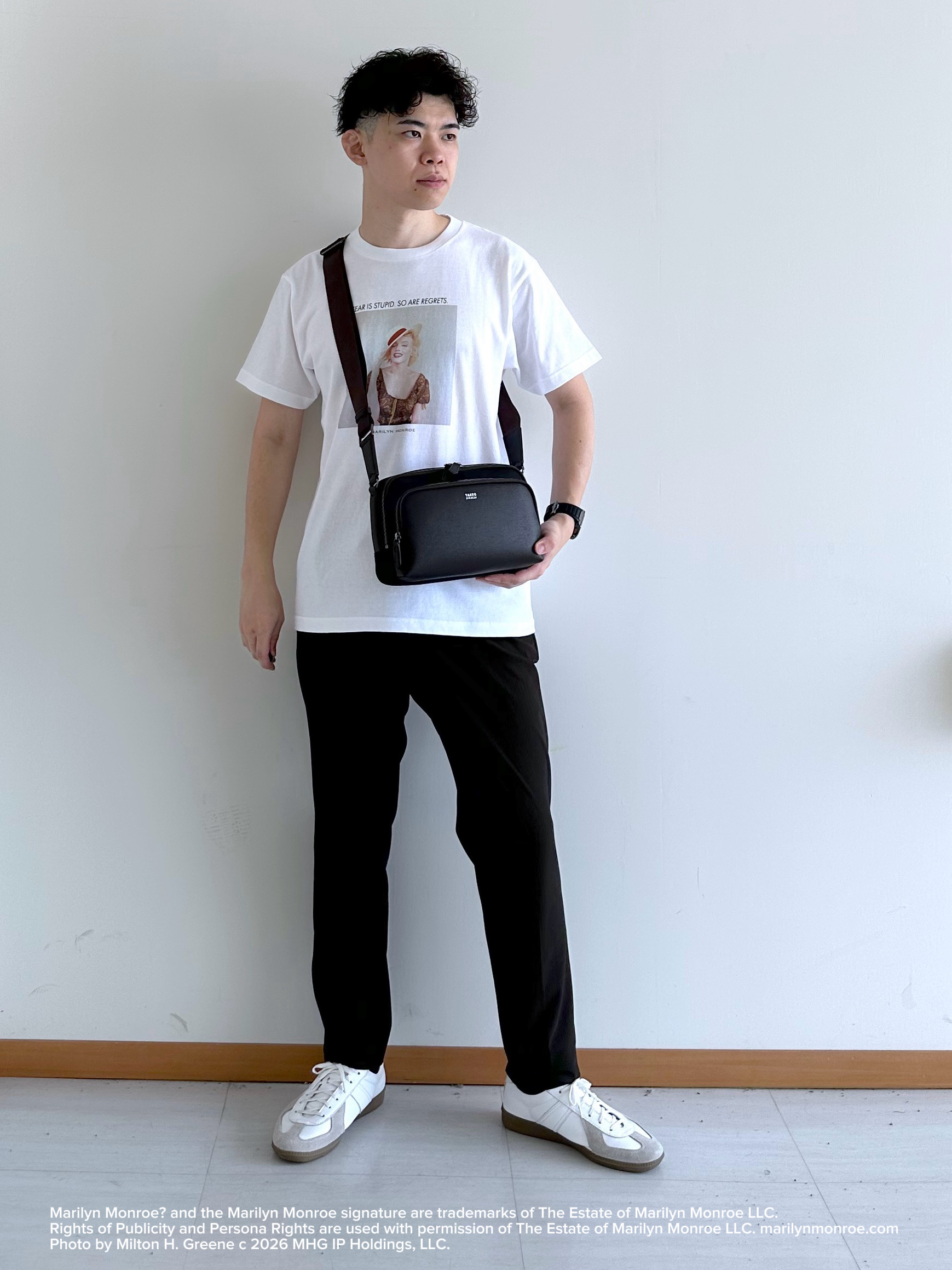 イッシーさんの「TAKEO KIKUCHI｜【別注】マリリン・モンロー/フォトTシャツ」を使ったコーディネート