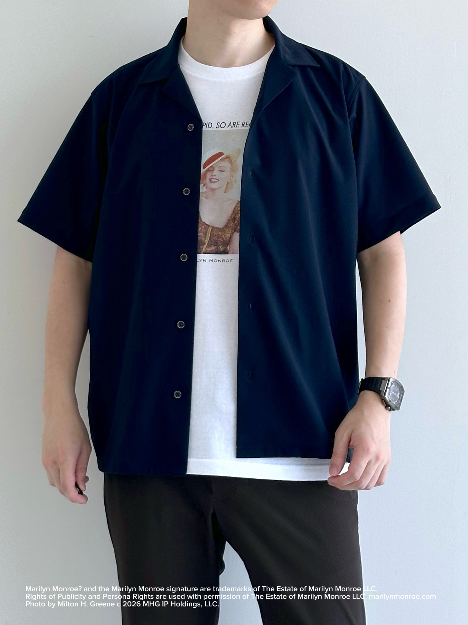 イッシーさんの「TAKEO KIKUCHI｜【別注】マリリン・モンロー/フォトTシャツ」を使ったコーディネート