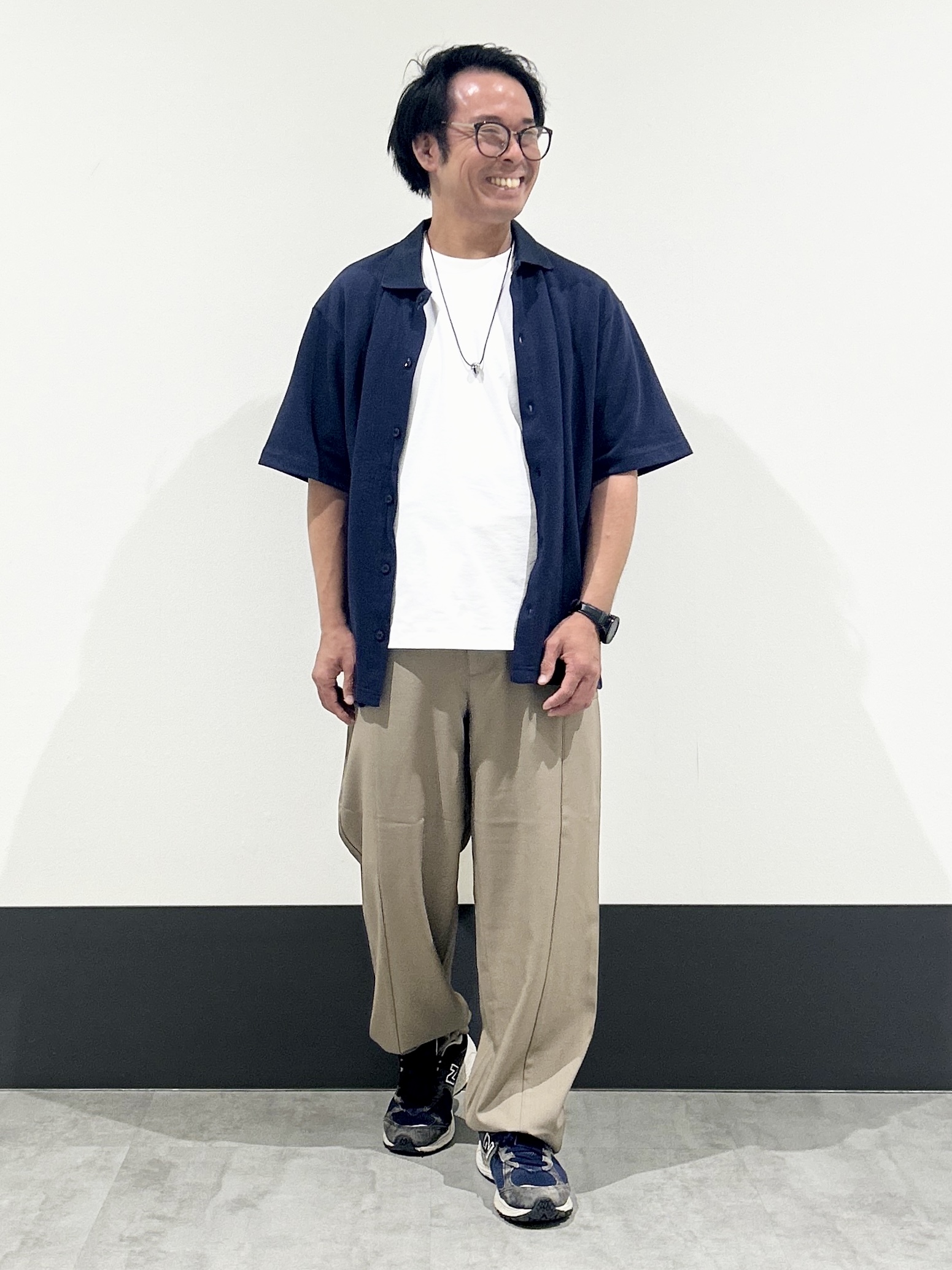 KENJI Iさんの「THE SHOP TK｜【半袖シャツ＋インナー セットアイテム】カノコ半袖シャツ＆半袖Tシャツ」を使ったコーディネート