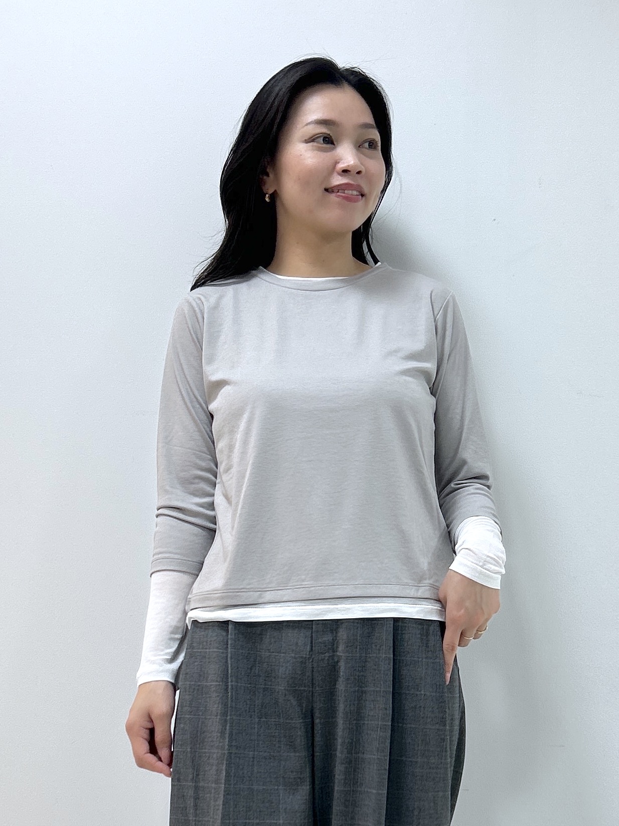 Kaiさんの「Dessin｜【調温機能】シアーリブプルオーバー」を使ったコーディネート