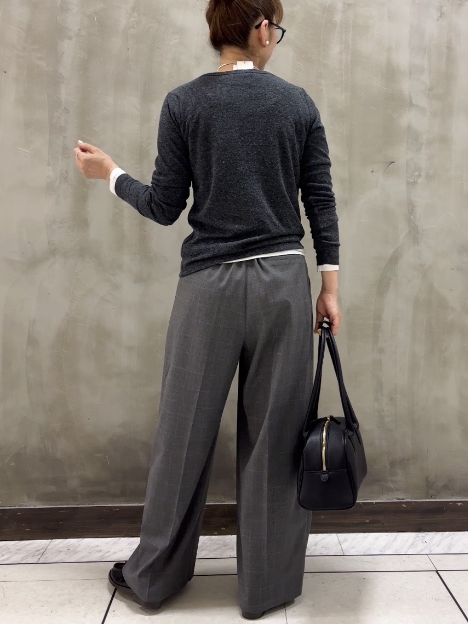 Yasucoさんの「Dessin｜シアーテレコヘンリーネックプルオーバー」を使ったコーディネート