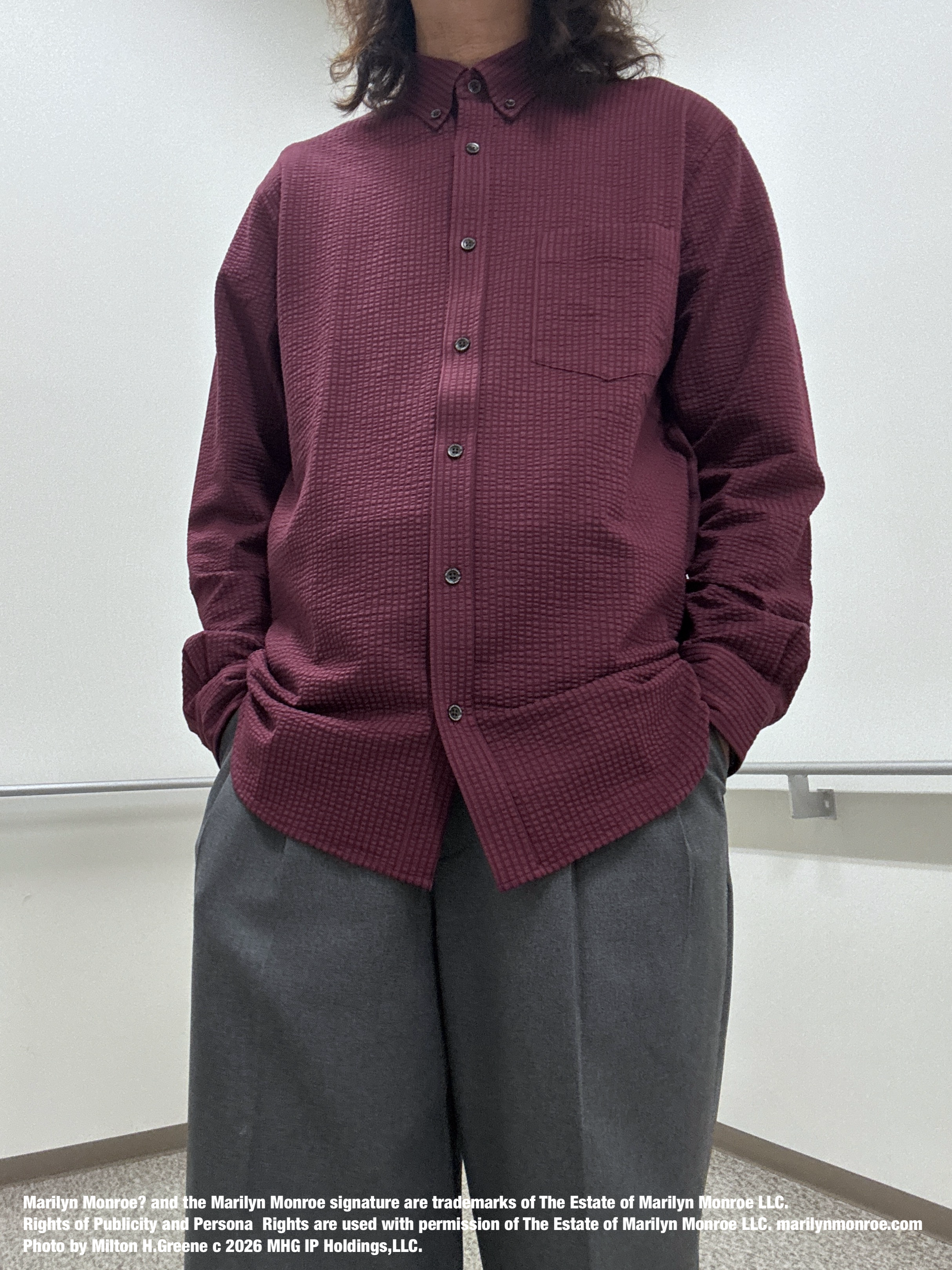 おーのさんの「TAKEO KIKUCHI｜【抗菌防臭/シーズンレス】シアサッカー ジャージシャツ」を使ったコーディネート