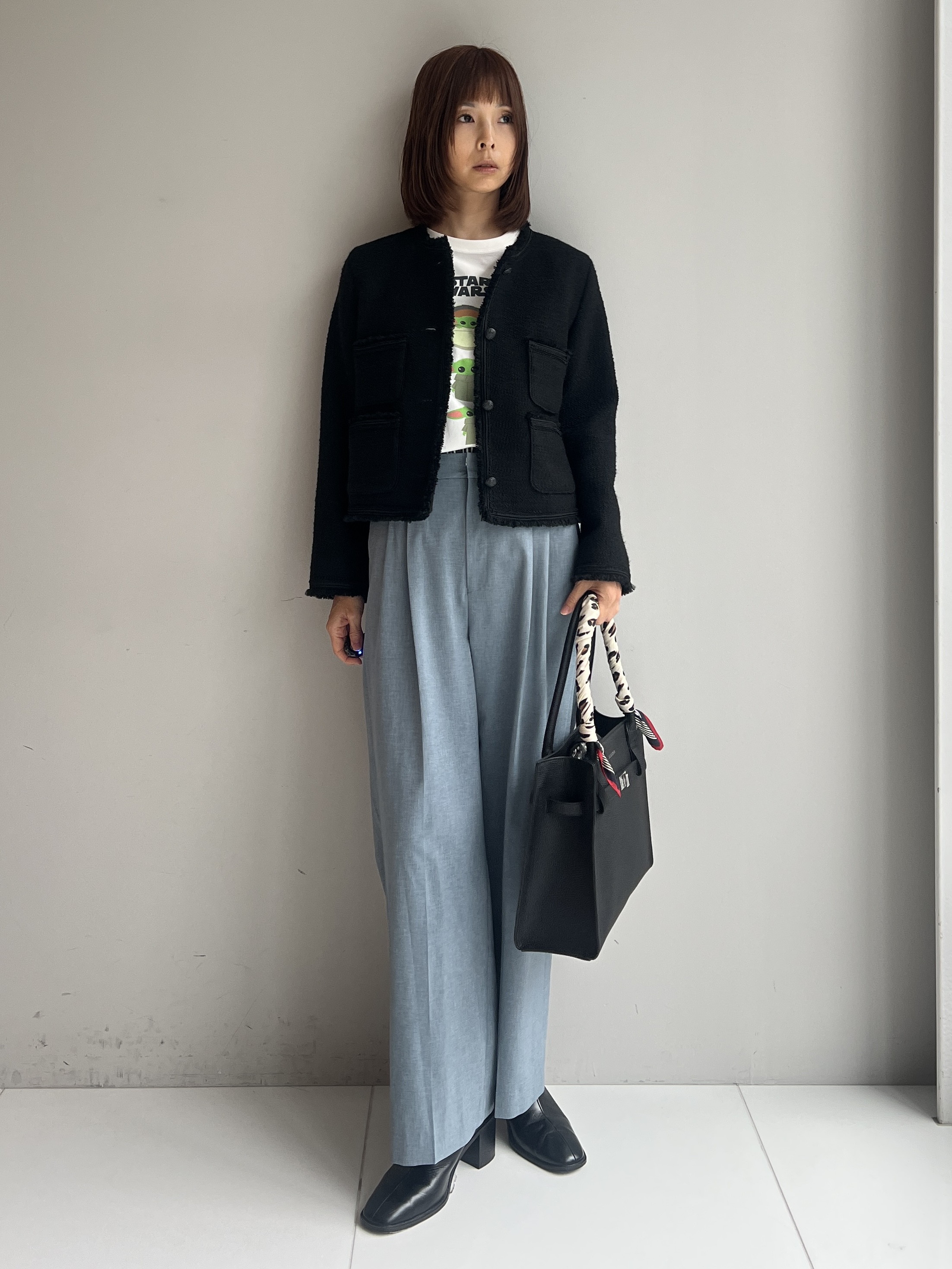 misaさんの「DRESSTERIOR｜レオパードシルクスカーフ」を使ったコーディネート