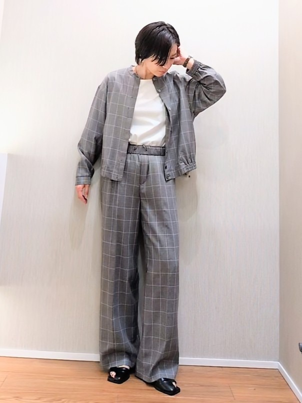 ミズタさんの「UNTITLED｜【セットアップ可】メランジツイルシャツ」を使ったコーディネート