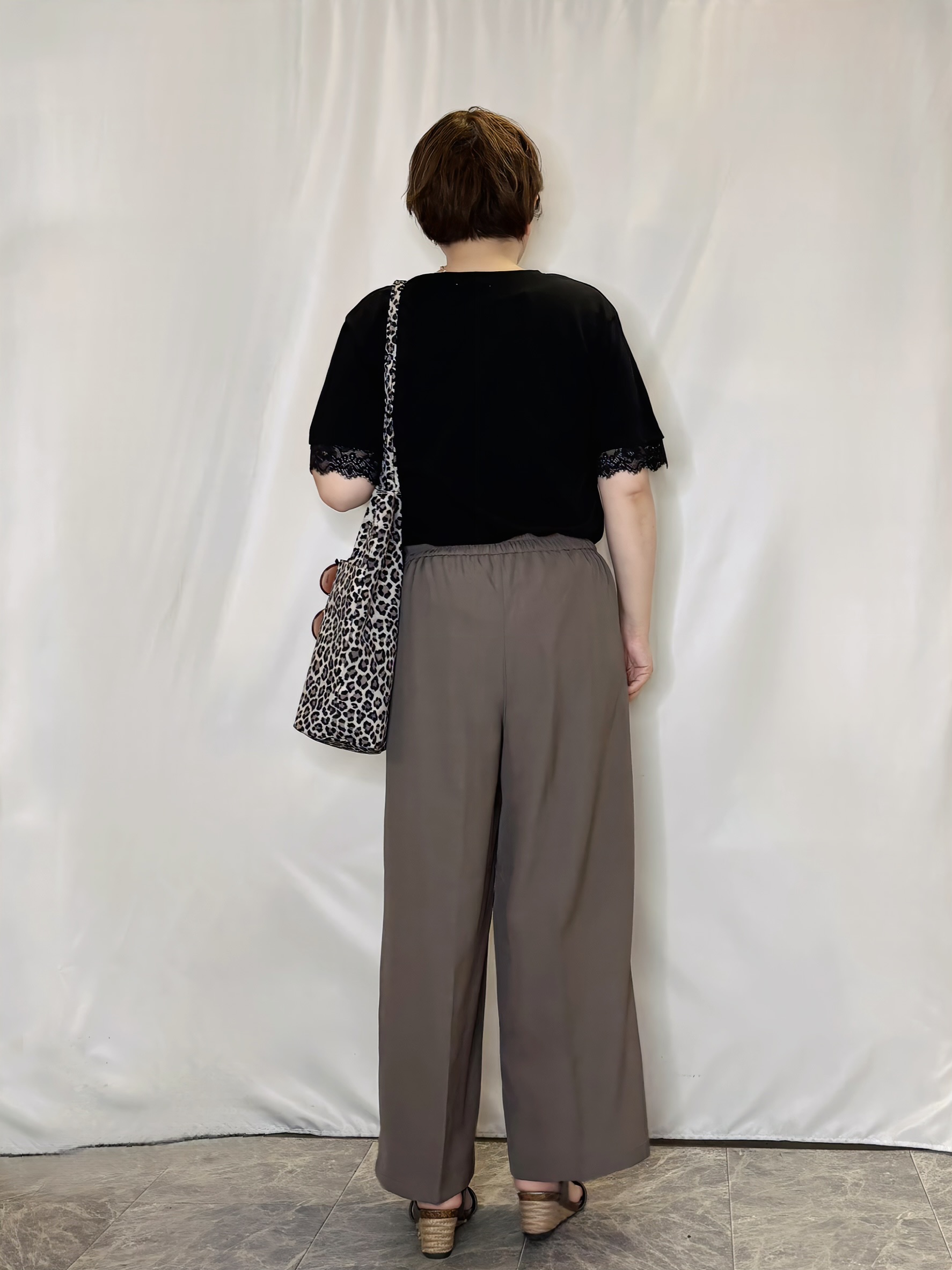 たみさんの「SHOO･LA･RUE｜【ひんやり/UV/S-LL】柄アソート お袖レースが旬顔 上品に決まる大人Tシャツ」を使ったコーディネート