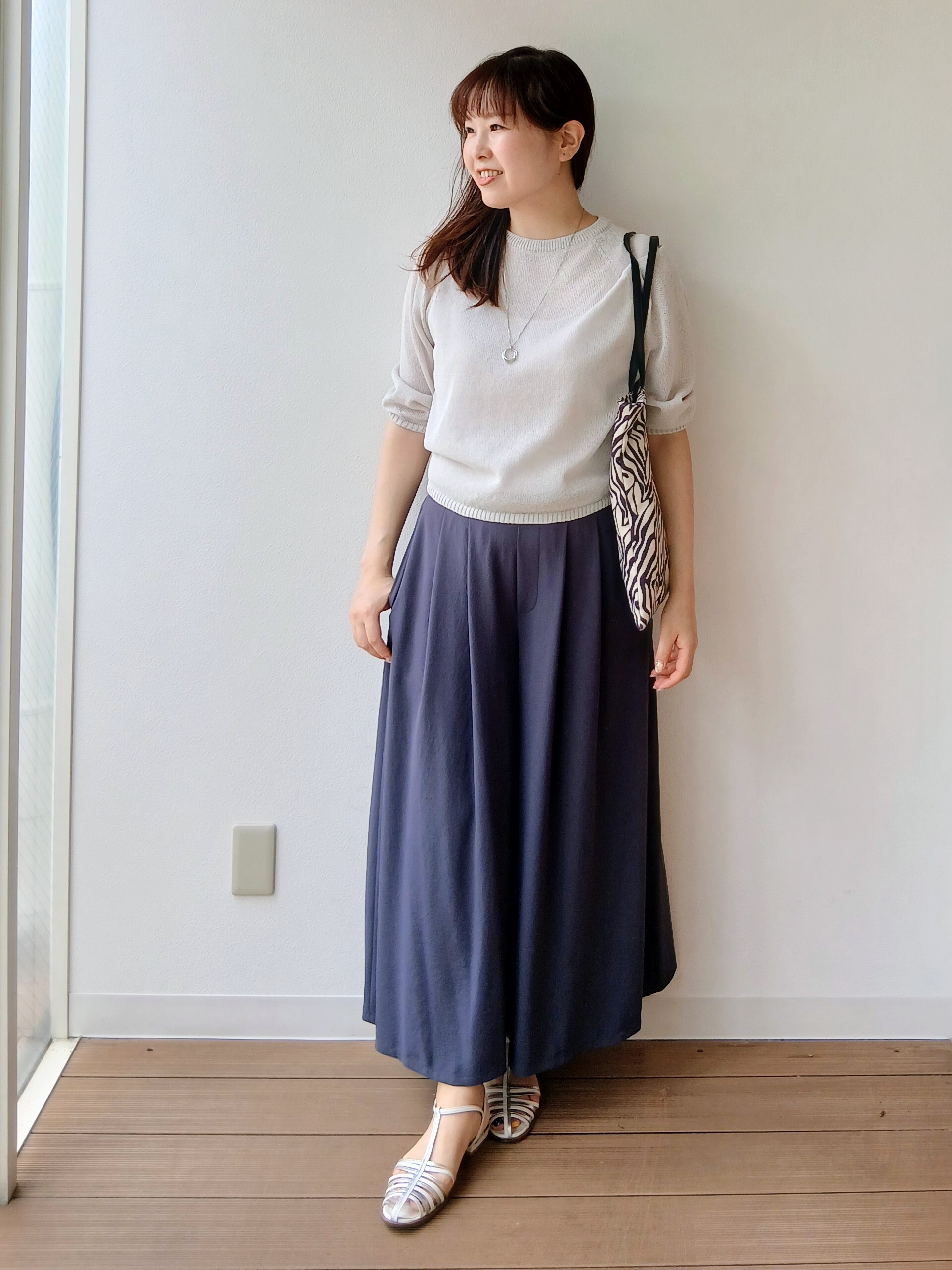 なみきさんの「UNTITLED｜【洗える/ゆったり】クルーネックドライニット」を使ったコーディネート