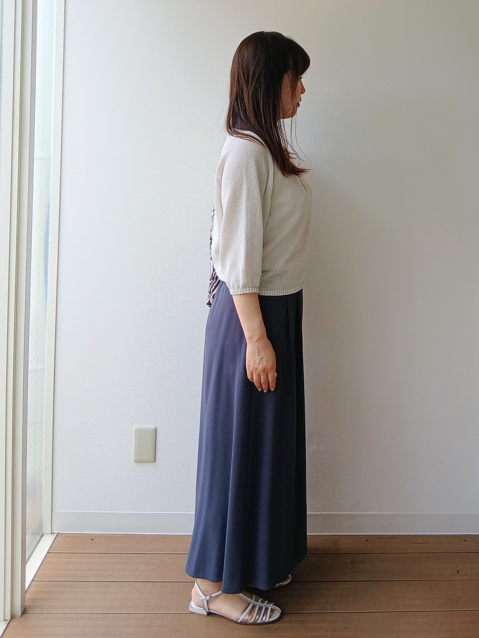 なみきさんの「UNTITLED｜【洗える/ゆったり】クルーネックドライニット」を使ったコーディネート