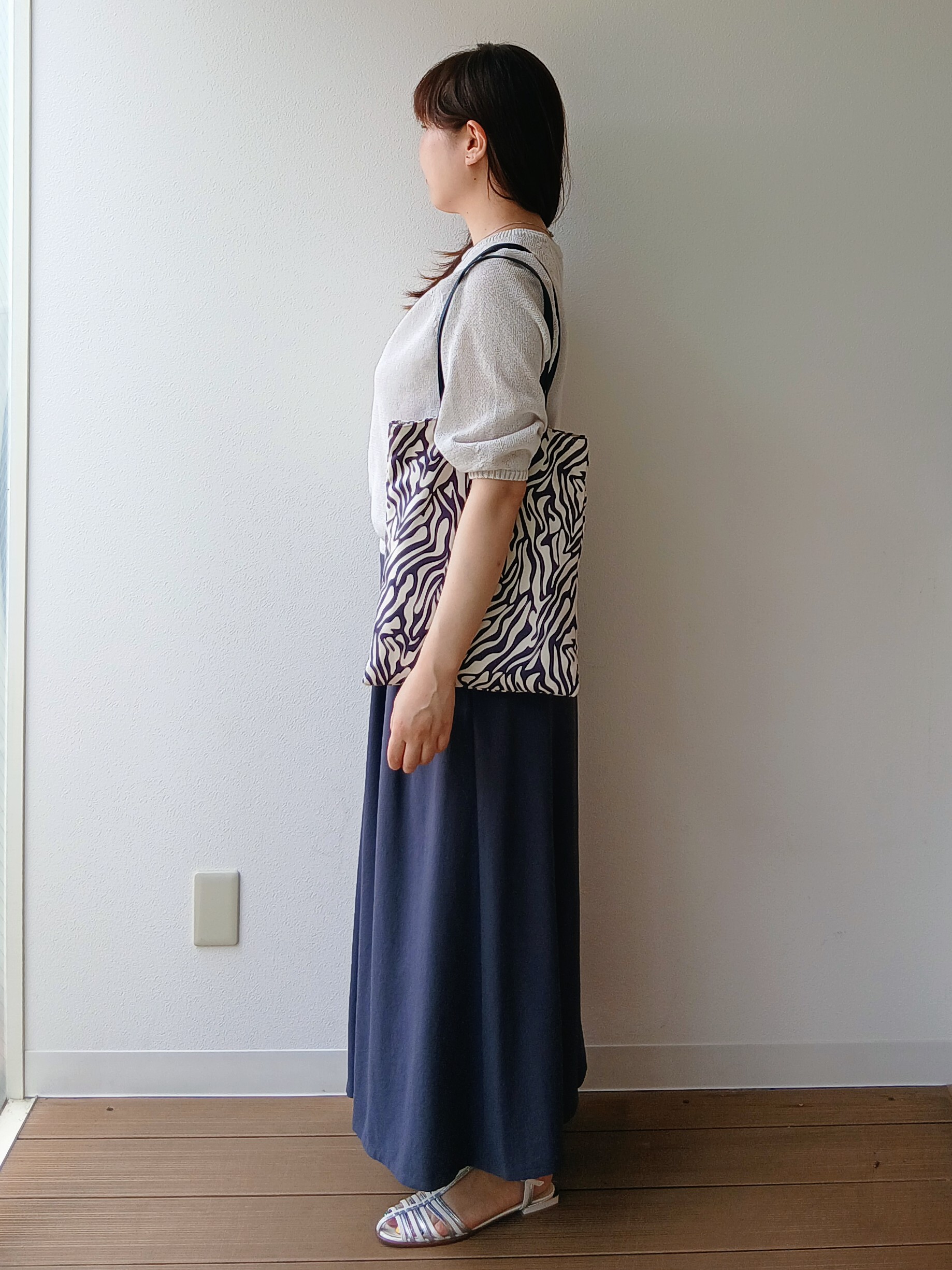 なみきさんの「UNTITLED｜【洗える/ゆったり】クルーネックドライニット」を使ったコーディネート