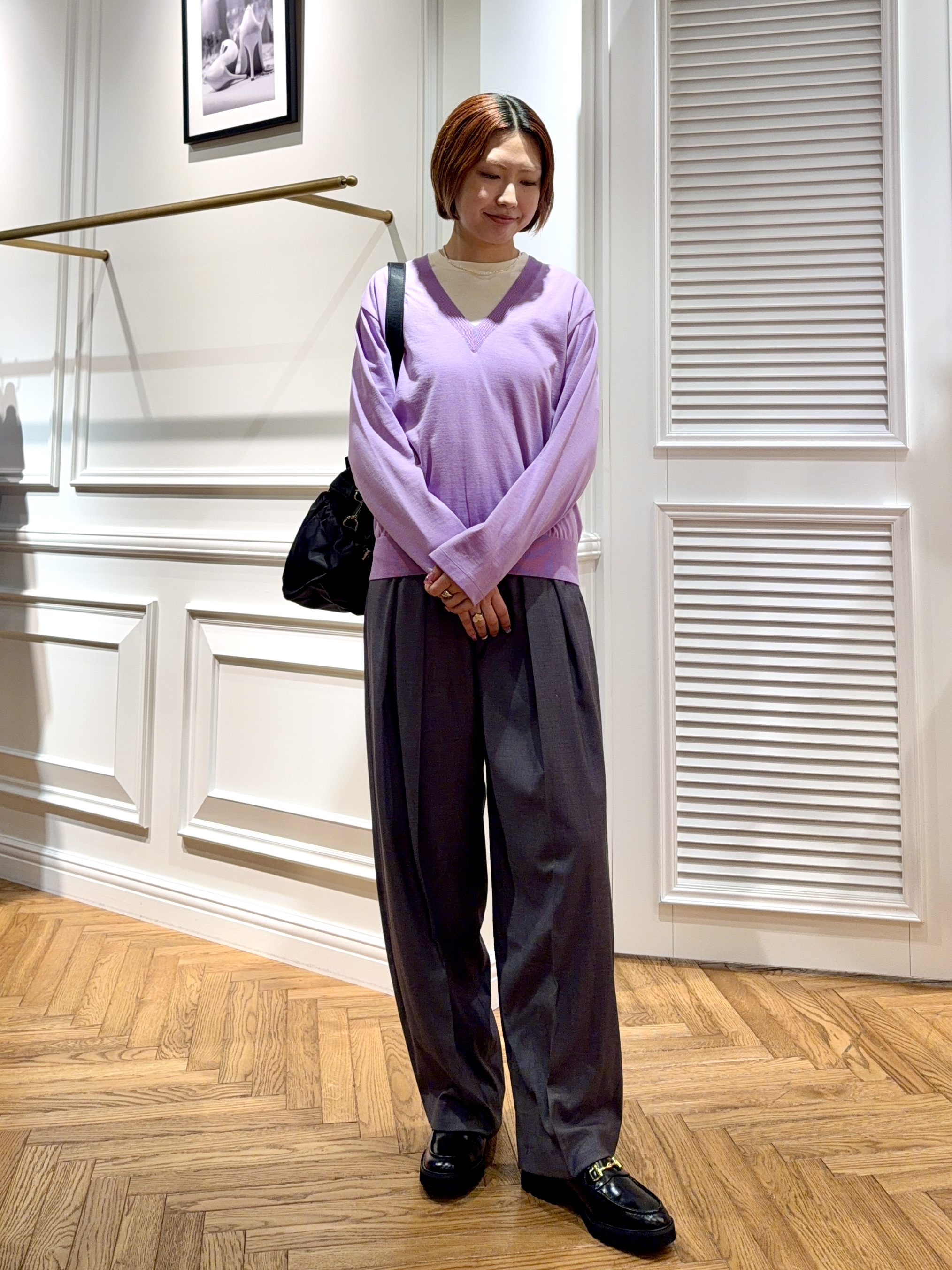 renaさんの「DRESSTERIOR｜◆BATONER（バトナー）BLOWSING Vネック　ロングスリーブ」を使ったコーディネート