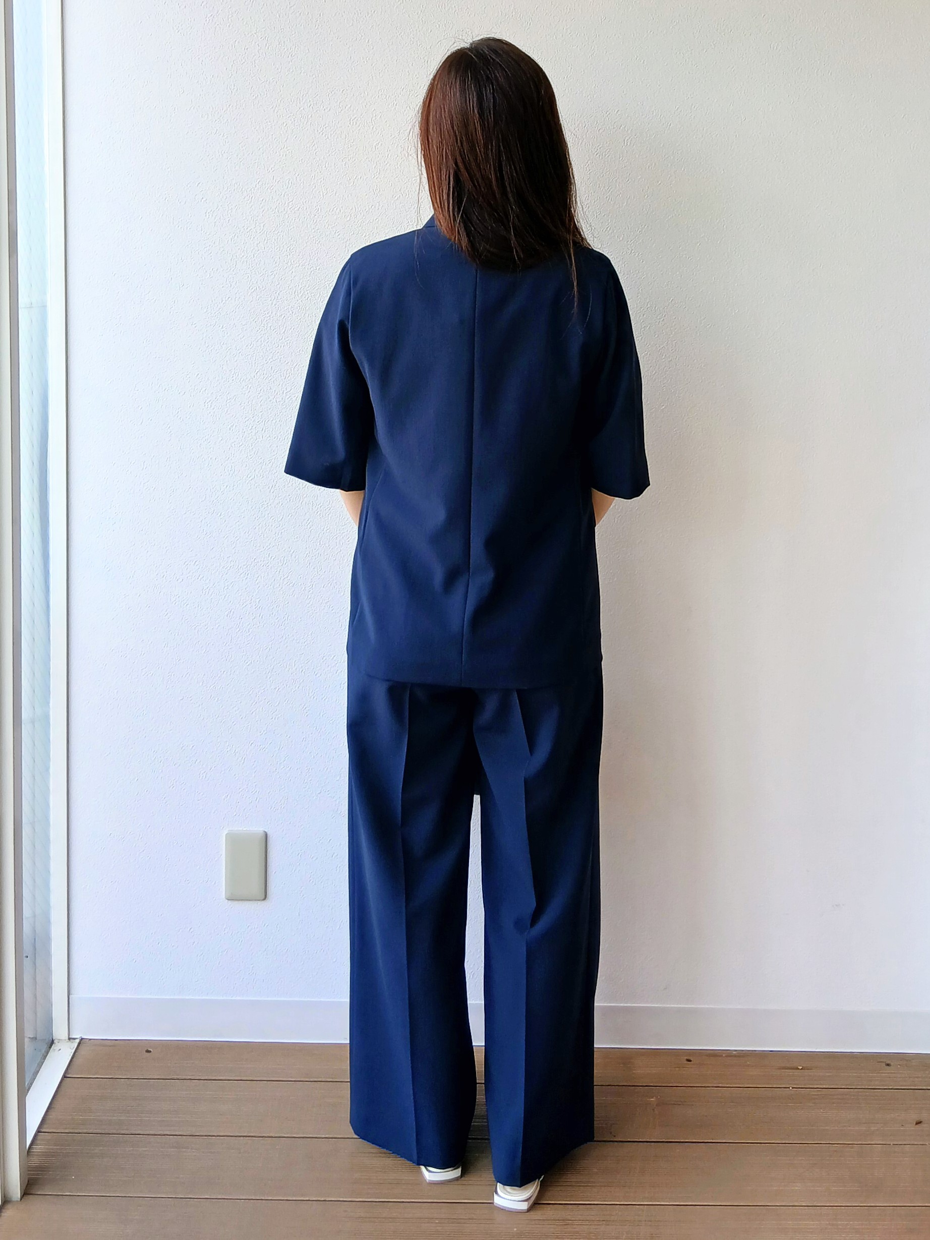なみきさんの「UNTITLED｜【秋の通勤羽織/セットアップ可/UVカット】エアリークール半袖ジャケット」を使ったコーディネート