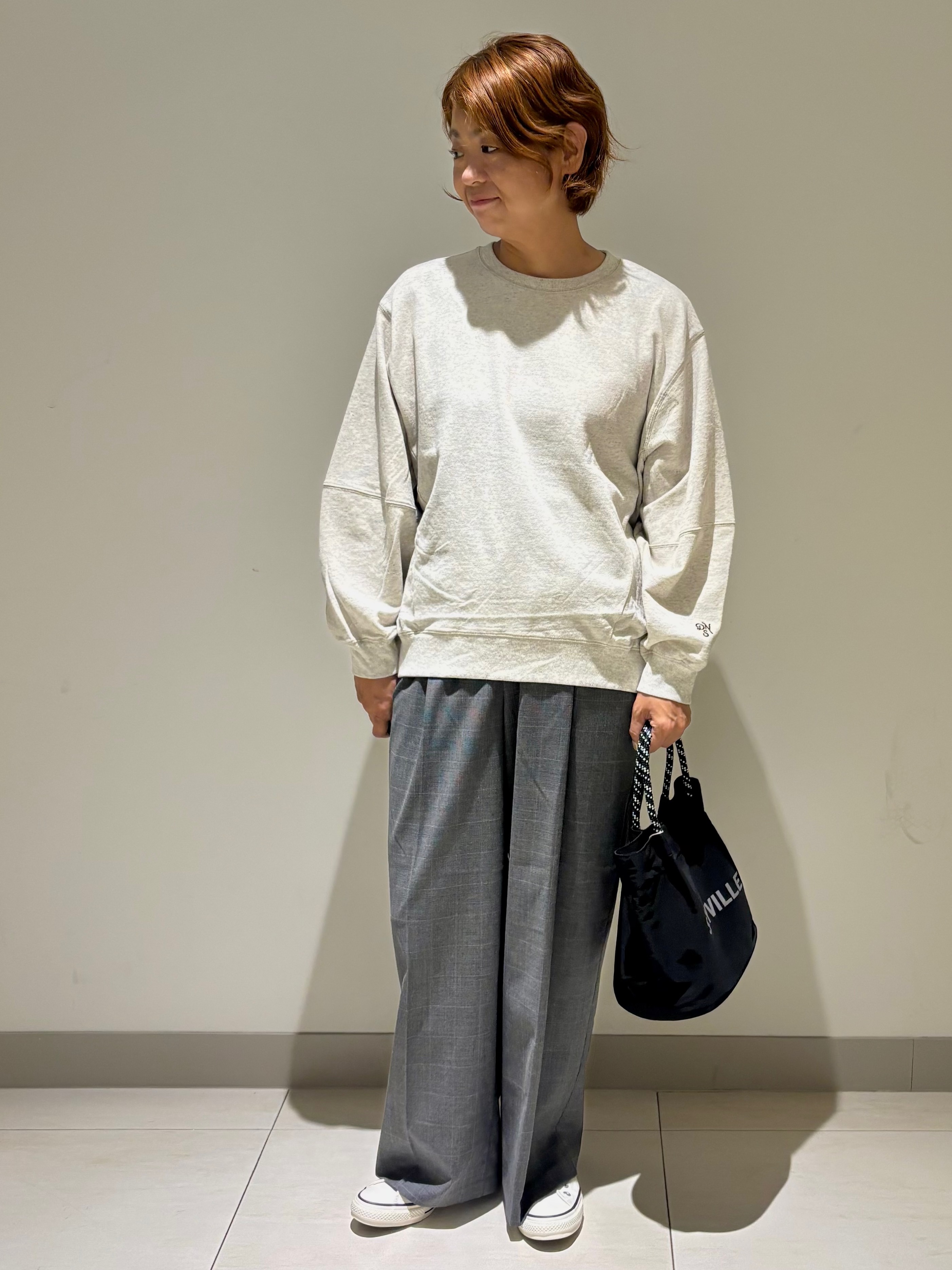 Haruさんの「Dessin｜【洗える/6色展開】フォルムスリーブミニ裏毛 プルオーバー」を使ったコーディネート