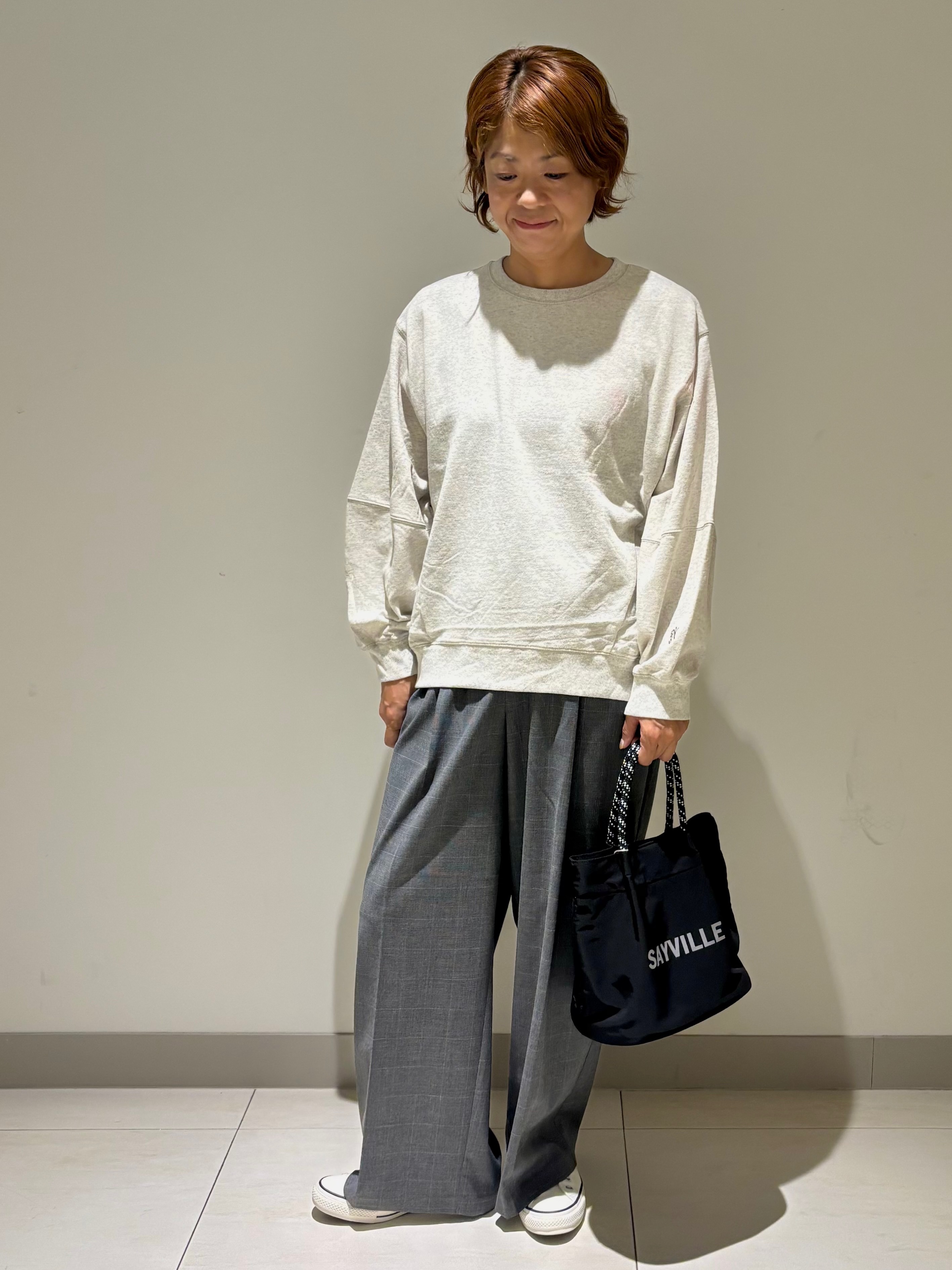 Haruさんの「Dessin｜【洗える/6色展開】フォルムスリーブミニ裏毛 プルオーバー」を使ったコーディネート
