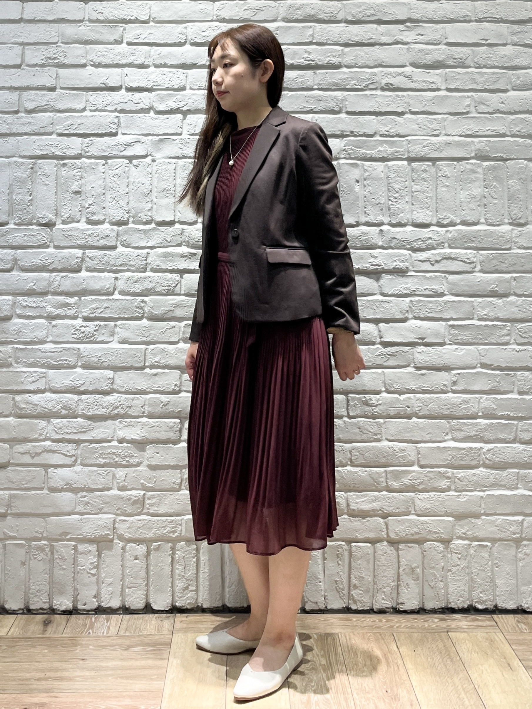 erinaさんの「index｜【XS-3Lサイズ】ストレッチテーラードジャケット《ウォッシャブル／イージーアイロン》」を使ったコーディネート