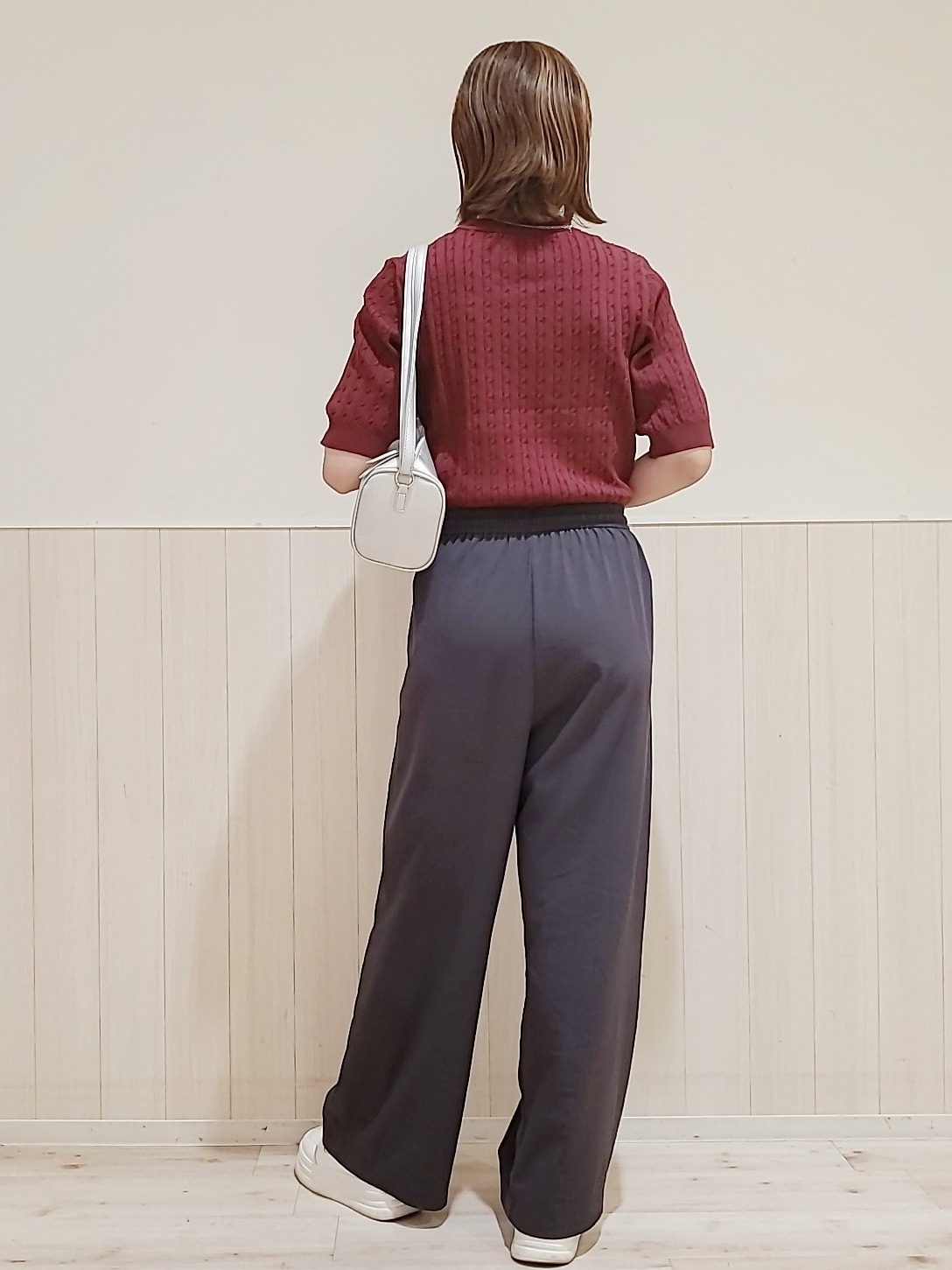 Riさんの「SHOO･LA･RUE｜【洗濯機可/S-LL】上品見え ミニケーブルニット」を使ったコーディネート