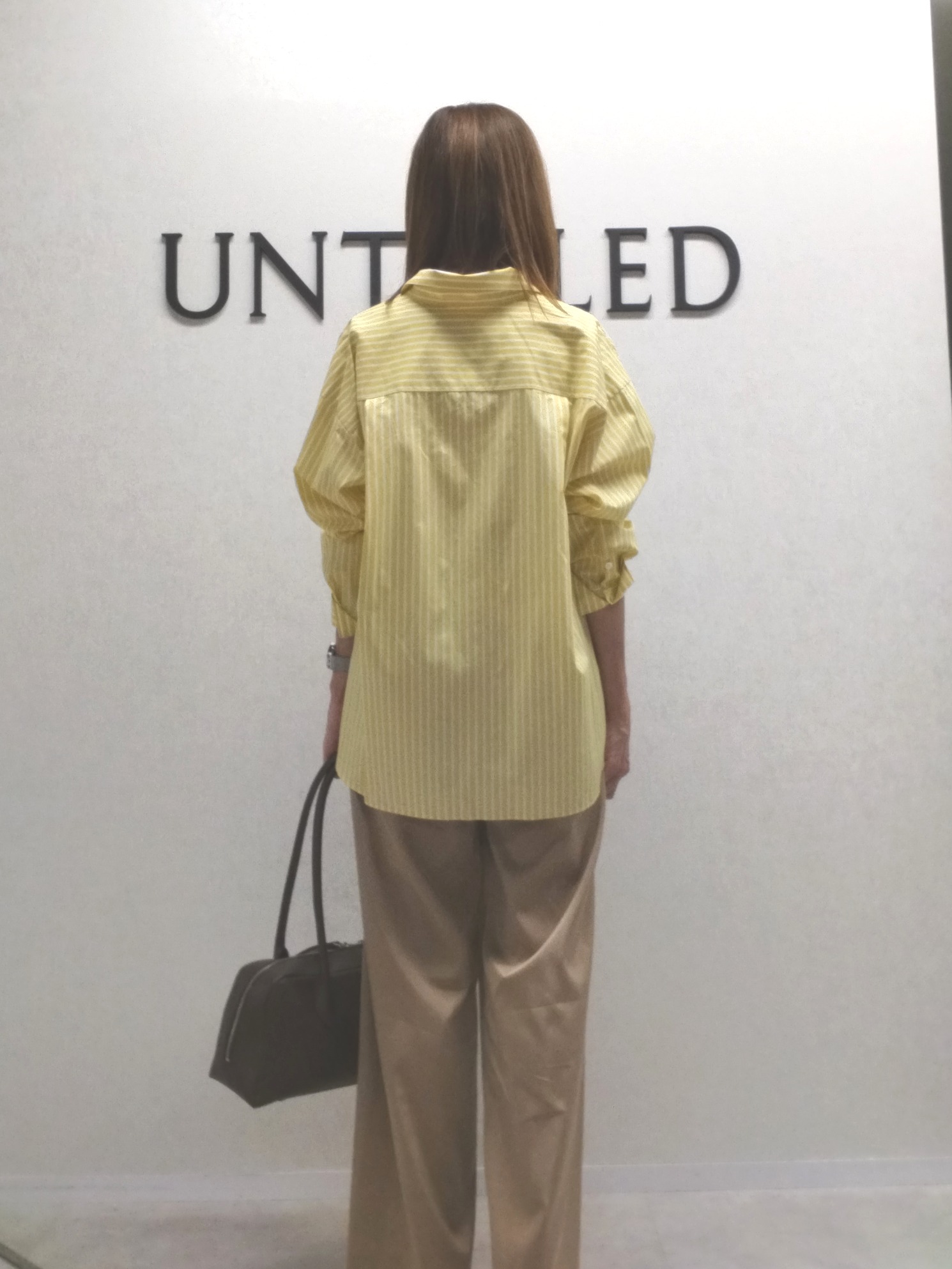 もりさんの「UNTITLED｜【ウエストゴム】シャイニーキュプラワイドパンツ」を使ったコーディネート
