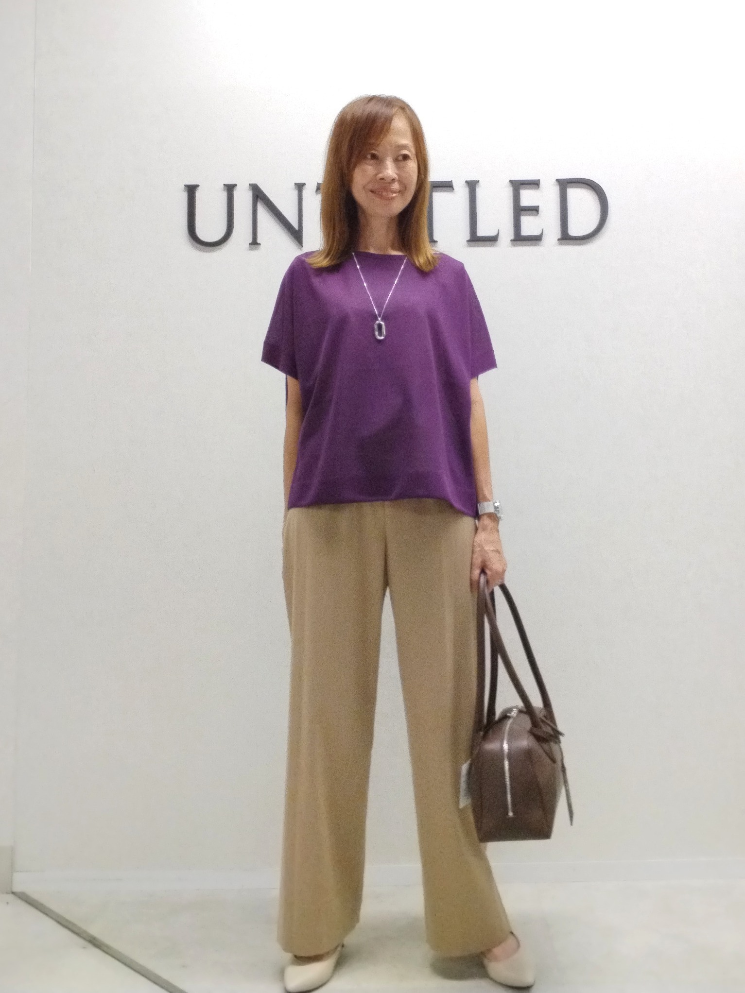 もりさんの「UNTITLED｜【アンサンブル可/秋羽織り/シアー】前後2WAYカーディガン」を使ったコーディネート