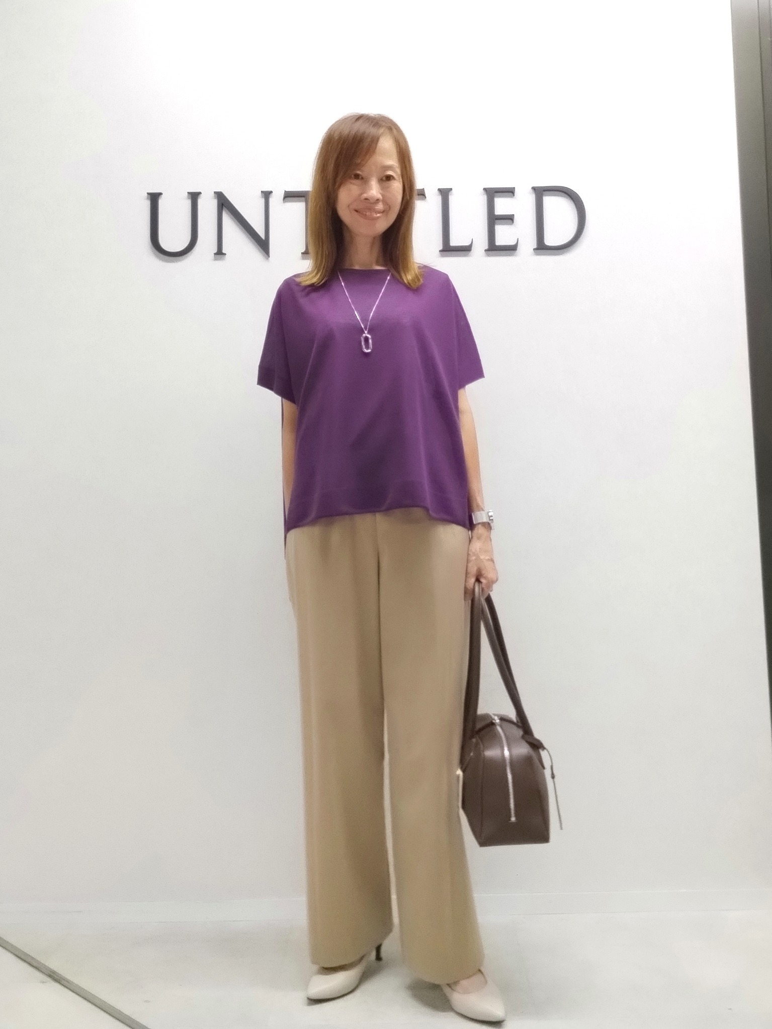 もりさんの「UNTITLED｜【アンサンブル可/秋羽織り/シアー】前後2WAYカーディガン」を使ったコーディネート