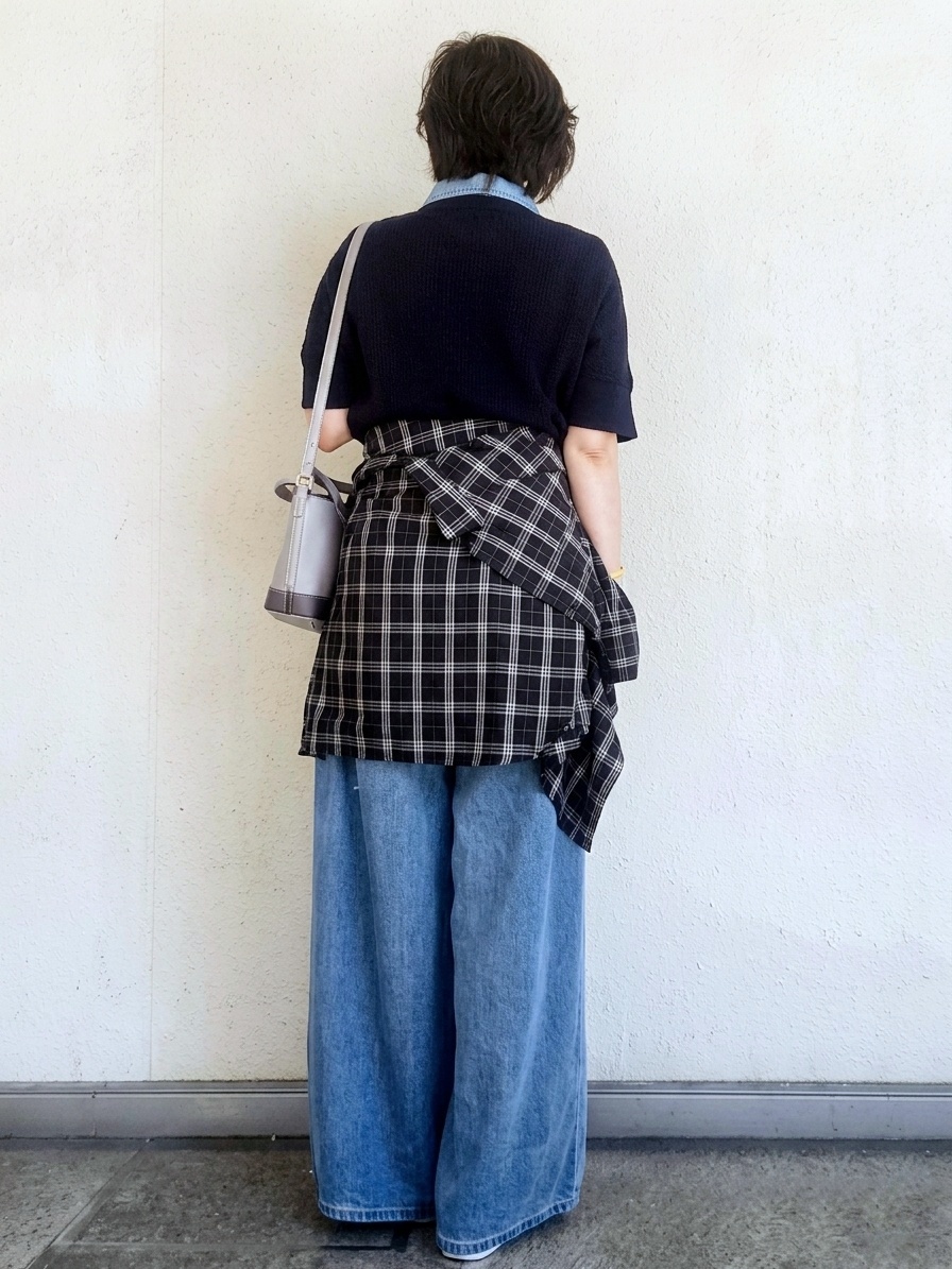 milkyさんの「OPAQUE.CLIP｜2WAY衿ドッキングニット《洗濯機OK》」を使ったコーディネート