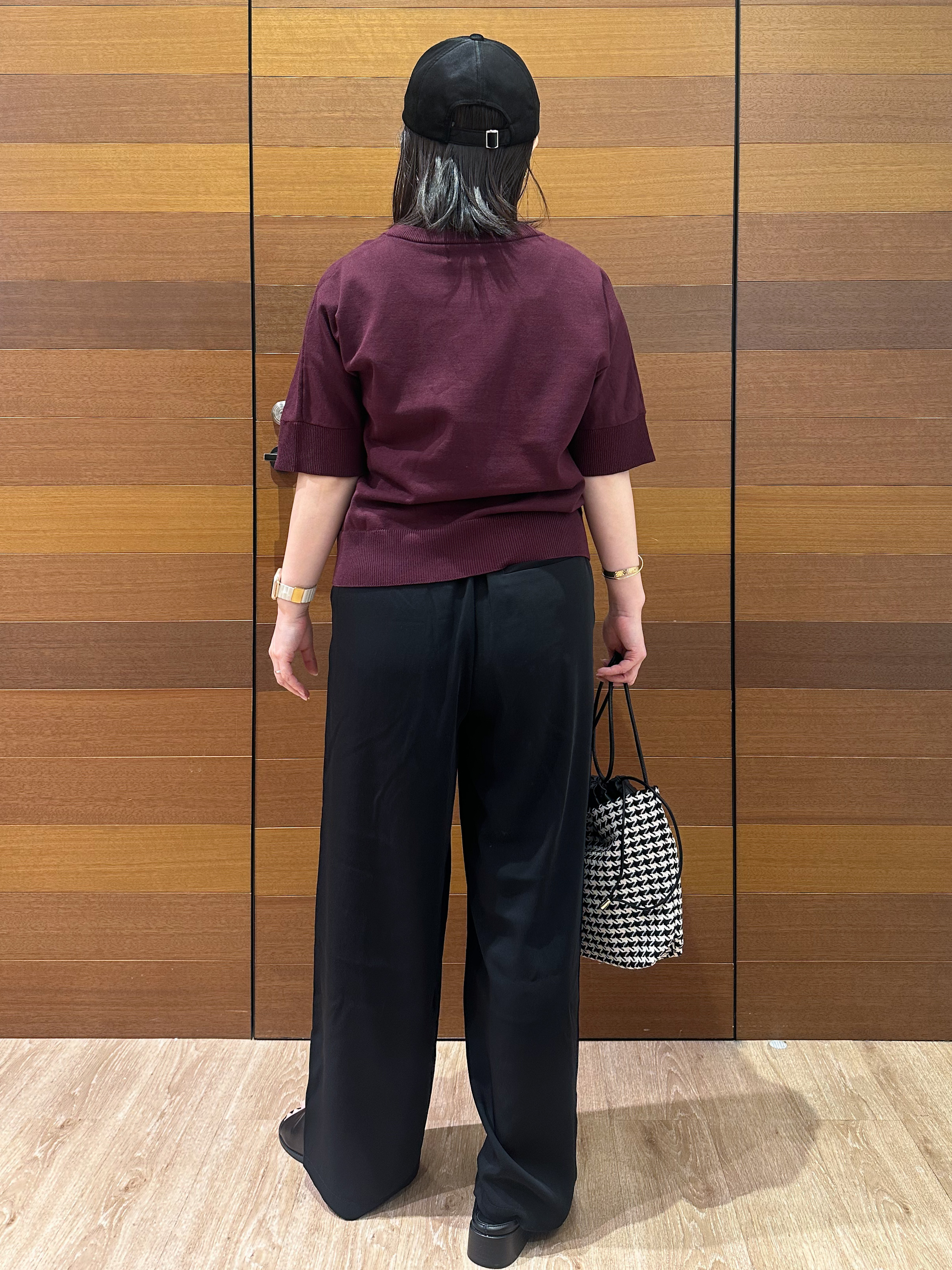 Minさんの「OPAQUE.CLIP｜2WAY衿ドッキングニット《洗濯機OK》」を使ったコーディネート