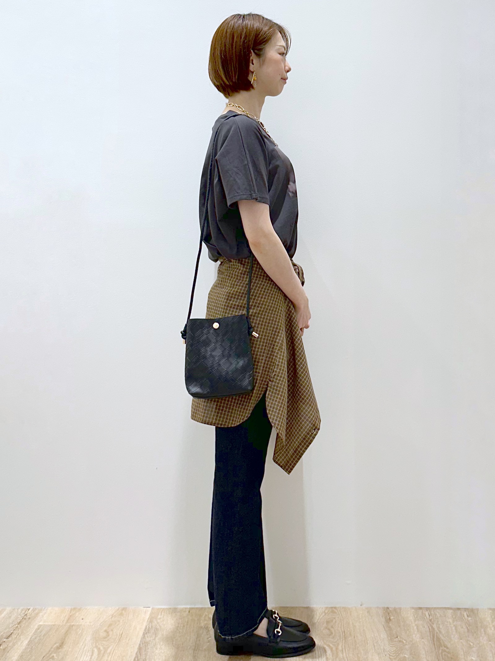yurieさんの「OPAQUE.CLIP｜フォトプリントTシャツ【洗濯機OK】」を使ったコーディネート