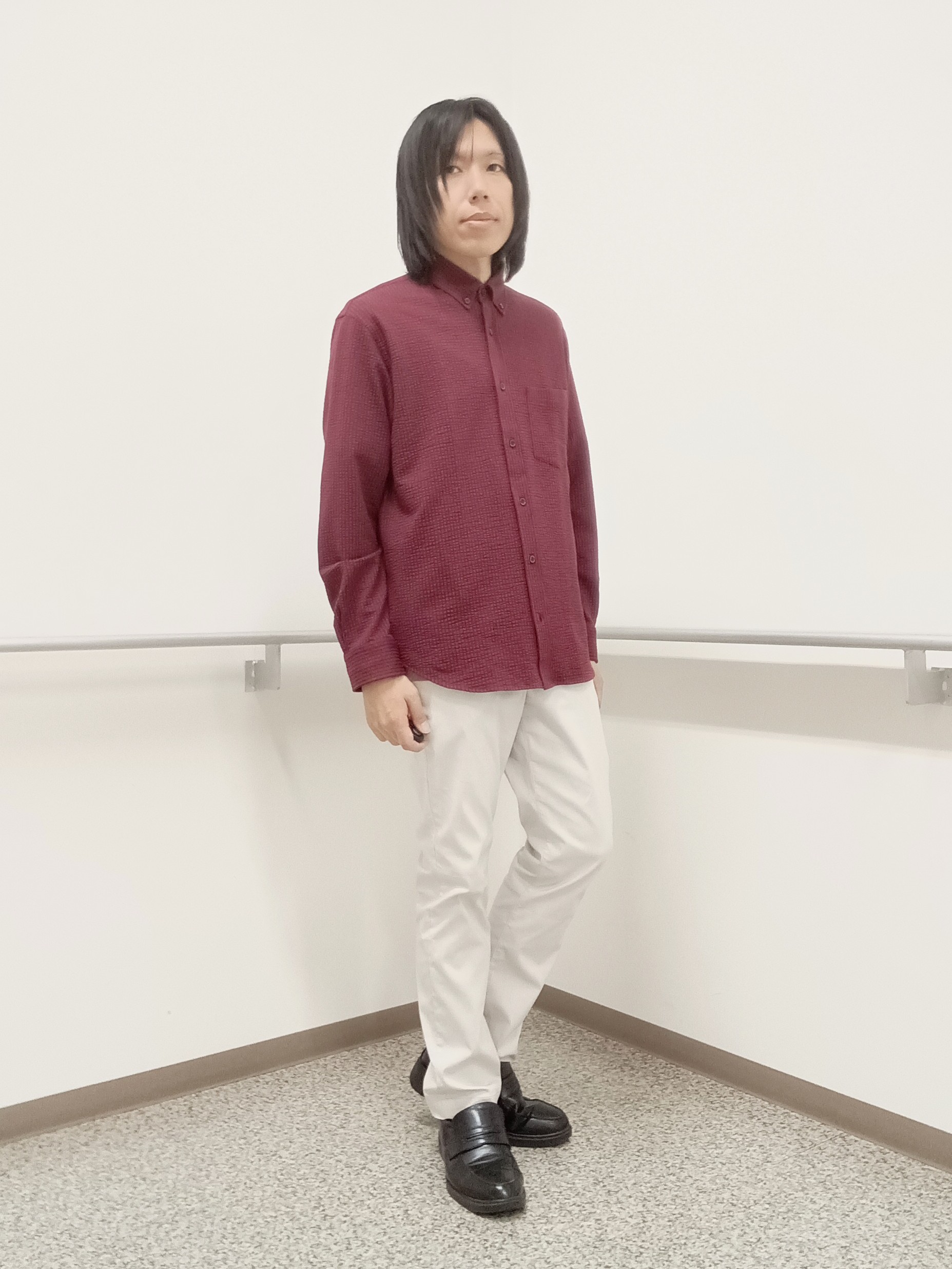 moritaさんの「TAKEO KIKUCHI｜【抗菌防臭/シーズンレス】シアサッカー ジャージシャツ」を使ったコーディネート