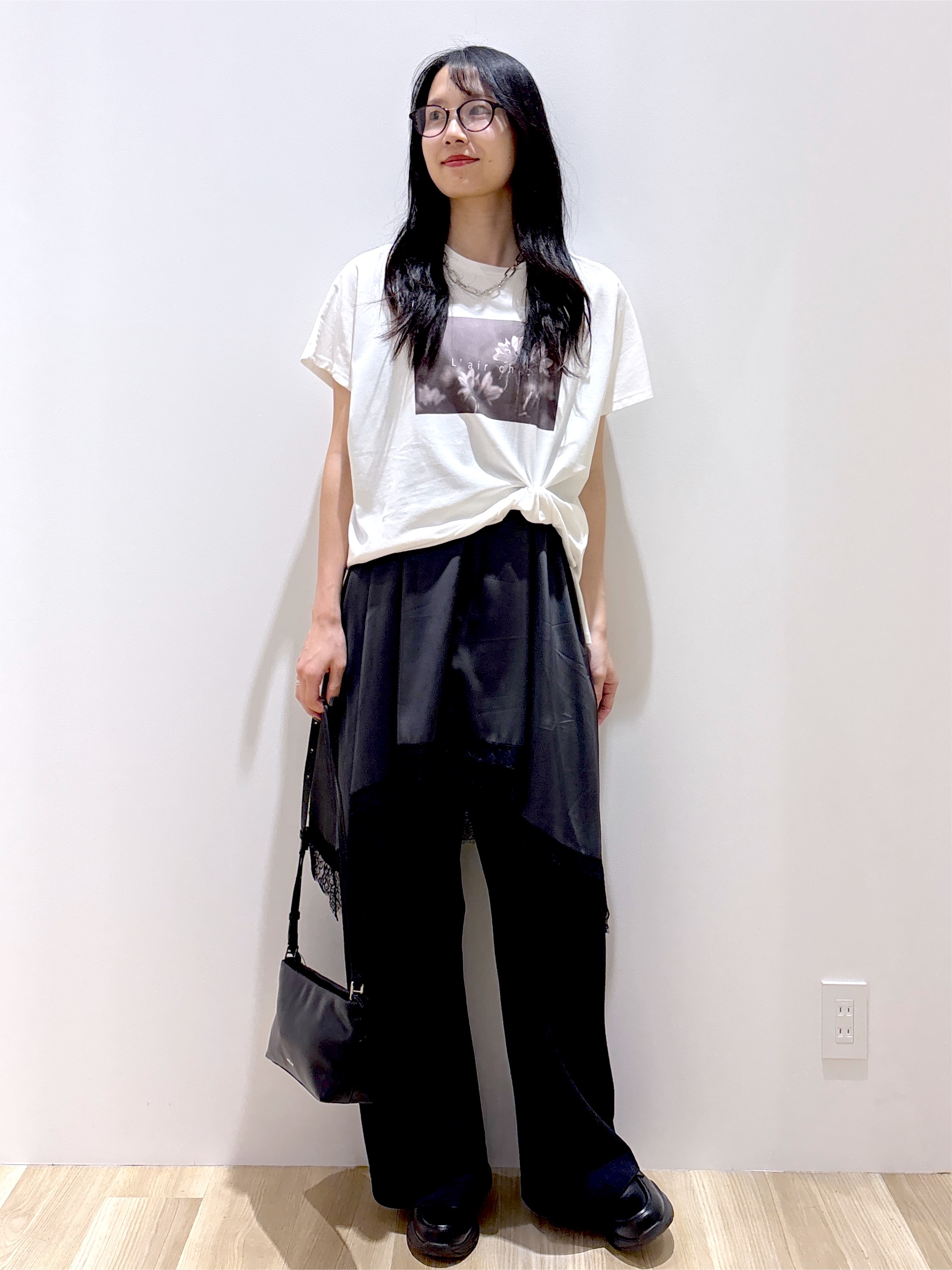 sachikoさんの「OPAQUE.CLIP｜フォトプリントTシャツ【洗濯機OK】」を使ったコーディネート