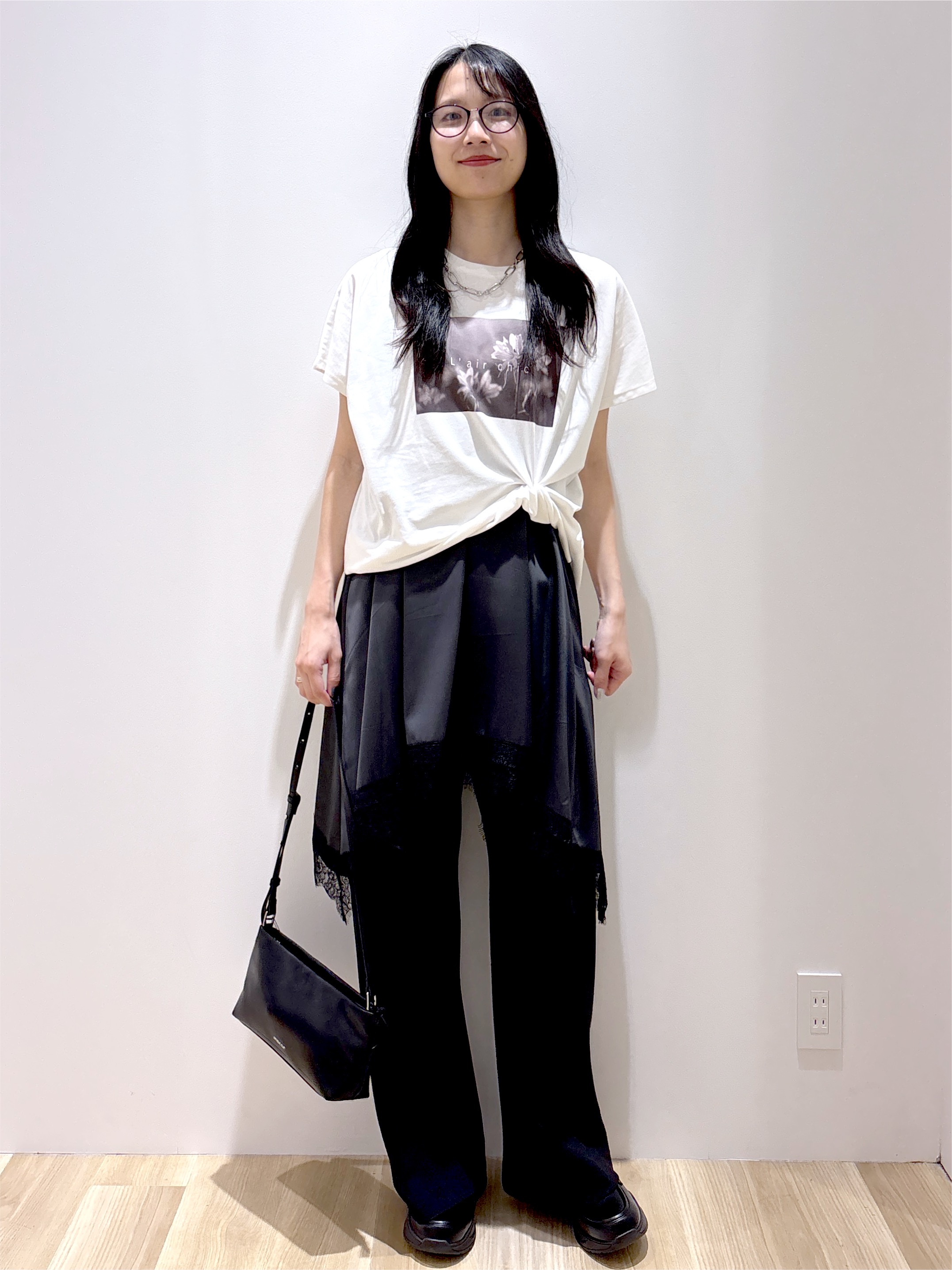 sachikoさんの「OPAQUE.CLIP｜フォトプリントTシャツ【洗濯機OK】」を使ったコーディネート