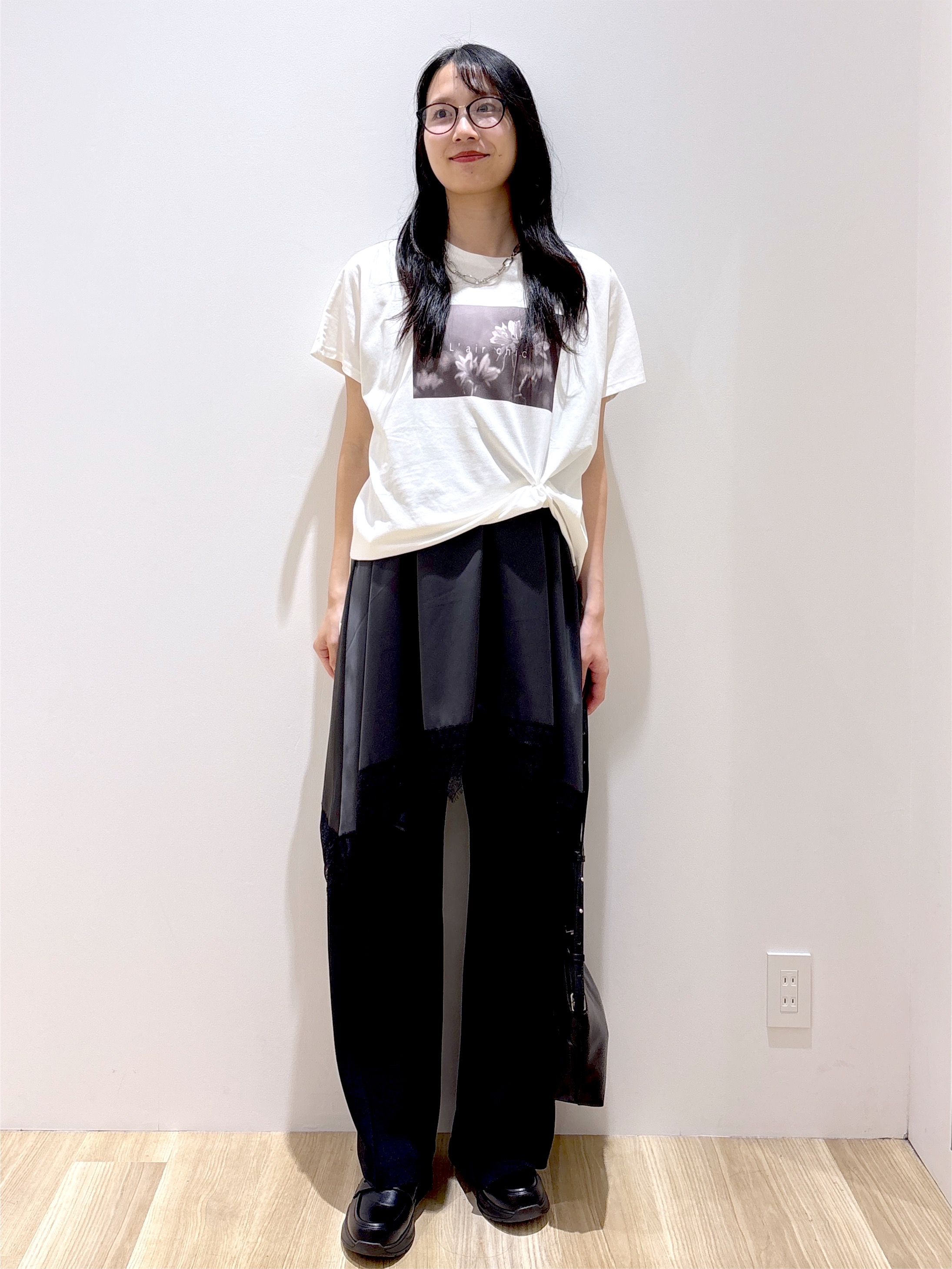 sachikoさんの「OPAQUE.CLIP｜フォトプリントTシャツ【洗濯機OK】」を使ったコーディネート