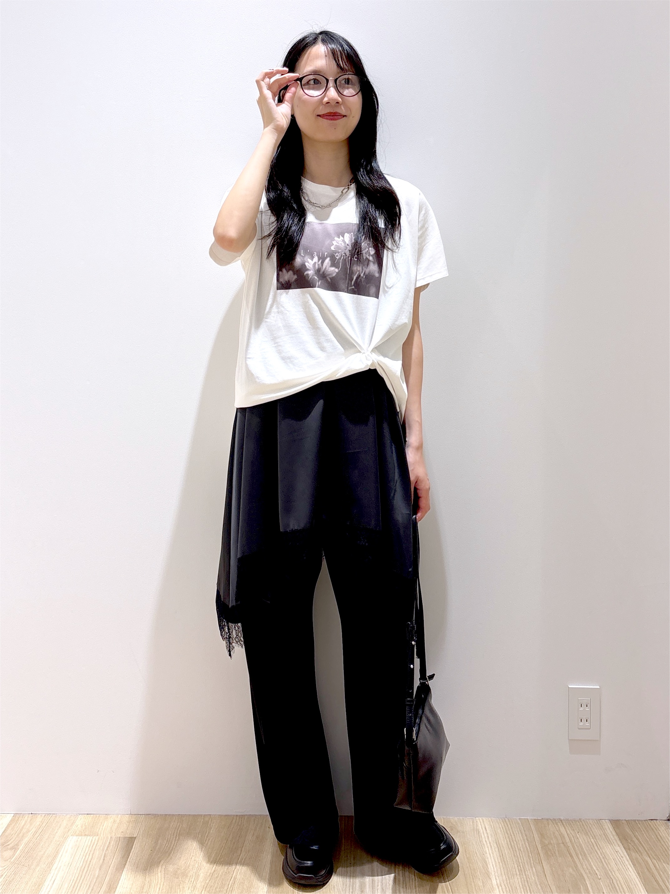 sachikoさんの「OPAQUE.CLIP｜フォトプリントTシャツ【洗濯機OK】」を使ったコーディネート