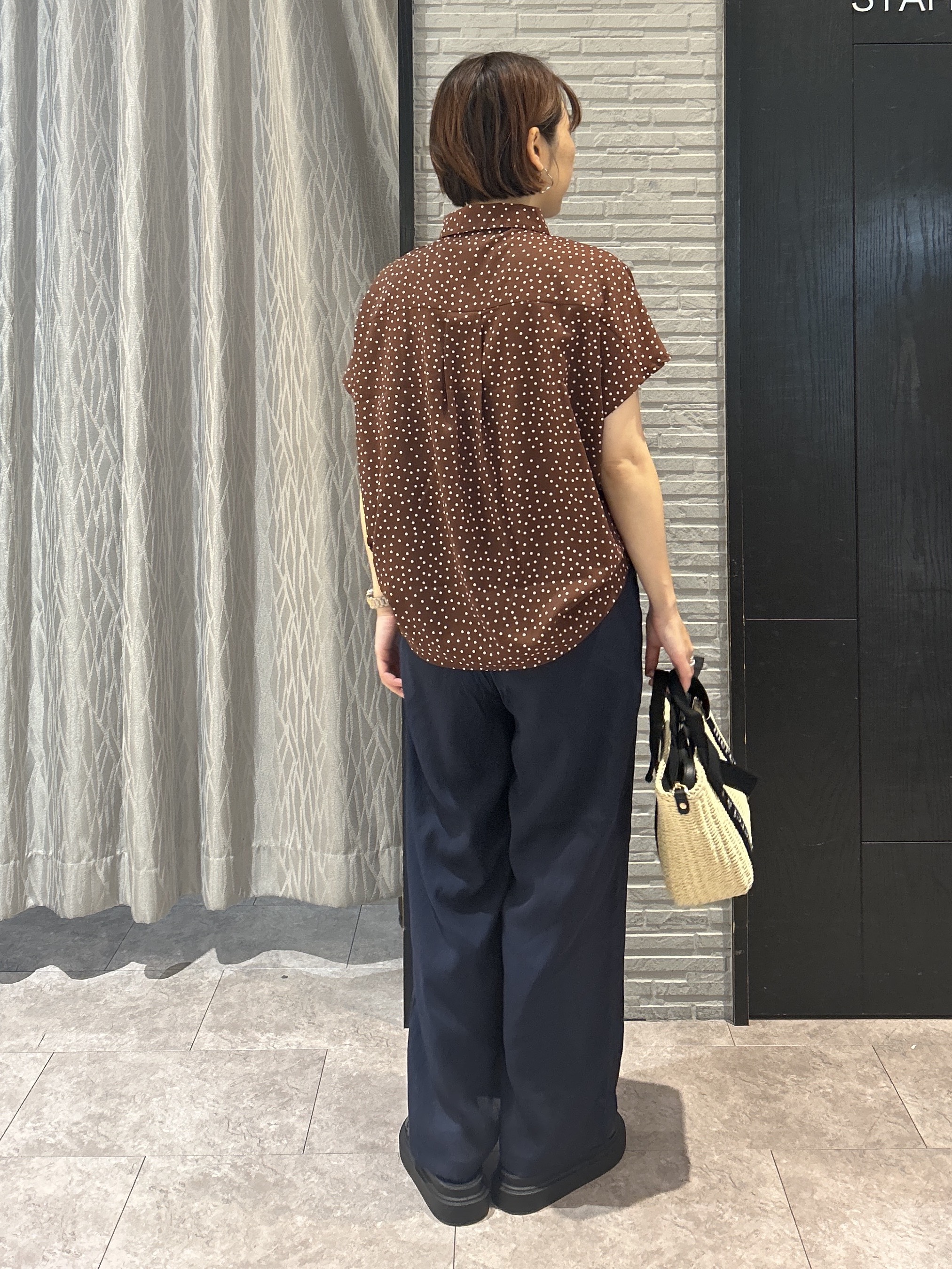 ga_riさんの「THE SHOP TK｜大人のためのドット柄 襟付きブラウス」を使ったコーディネート