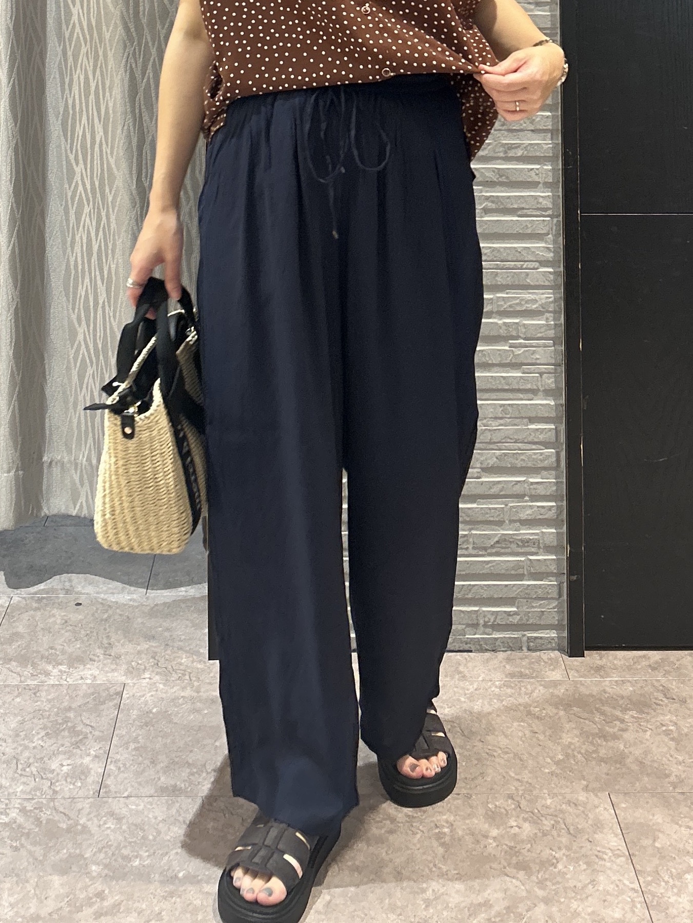 ga_riさんの「THE SHOP TK｜大人のためのドット柄 襟付きブラウス」を使ったコーディネート