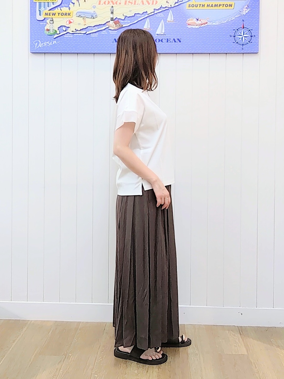 itoさんの「Dessin｜【UVカット/接触冷感】美光沢カットソー」を使ったコーディネート
