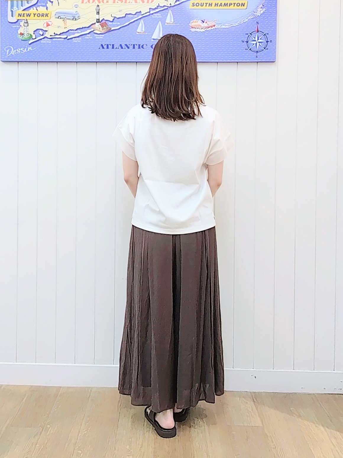 itoさんの「Dessin｜【UVカット/接触冷感】美光沢カットソー」を使ったコーディネート