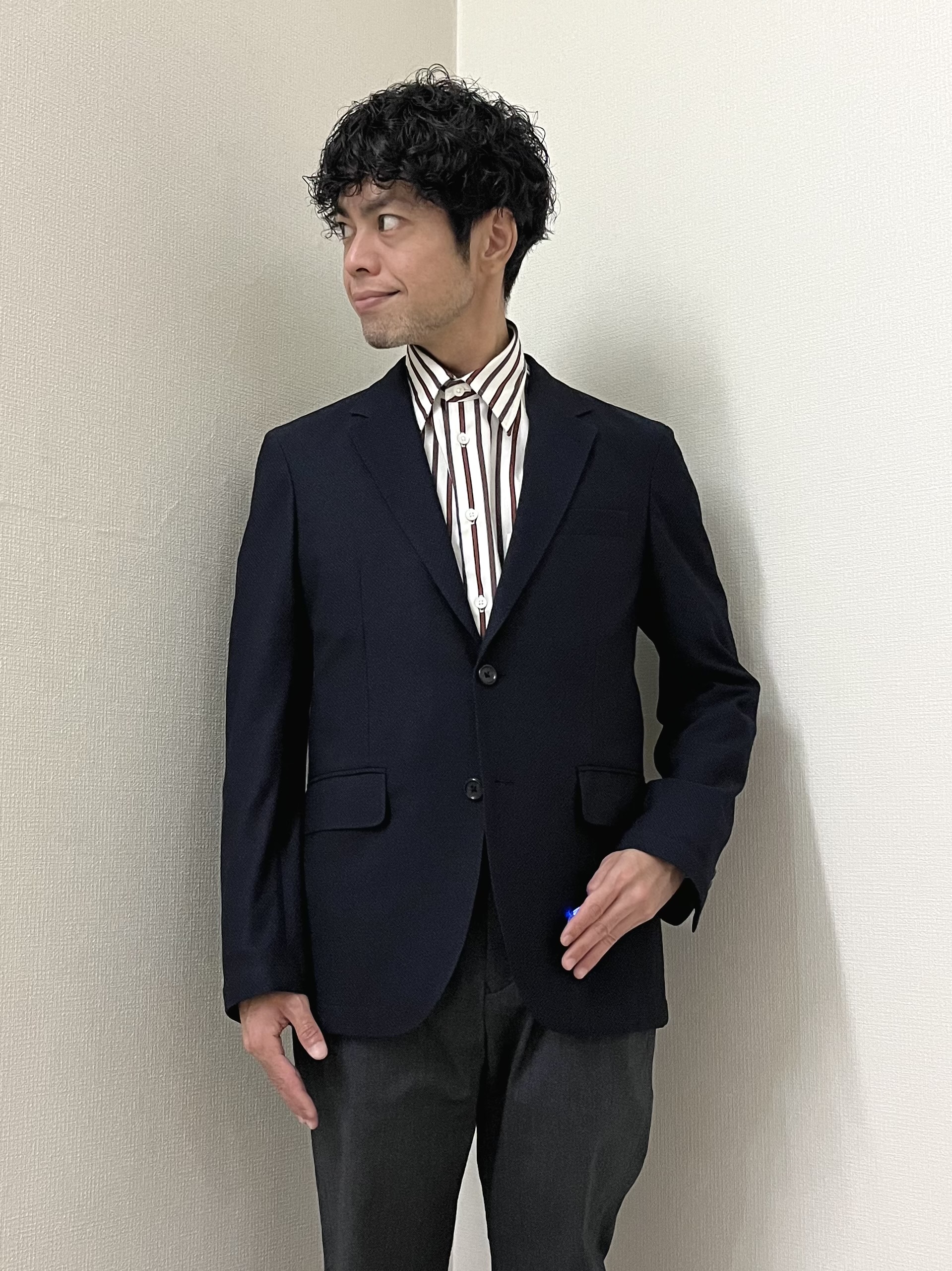 URAさんの「TAKEO KIKUCHI｜【抗菌防臭】CALCULO（R）ジャージ ジャケット」を使ったコーディネート